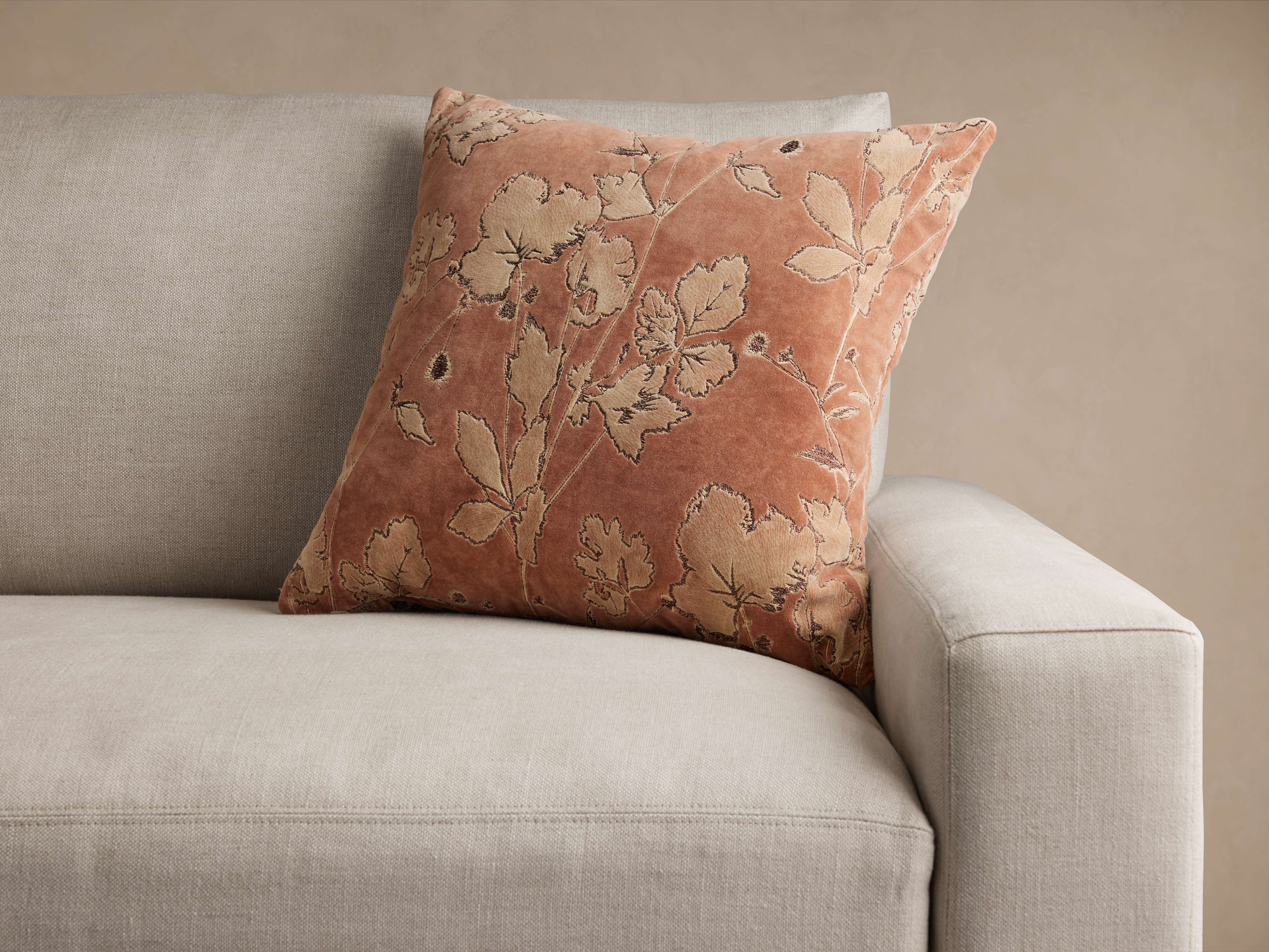 Kaylan Embroidered Botanical Pillow – Arhaus