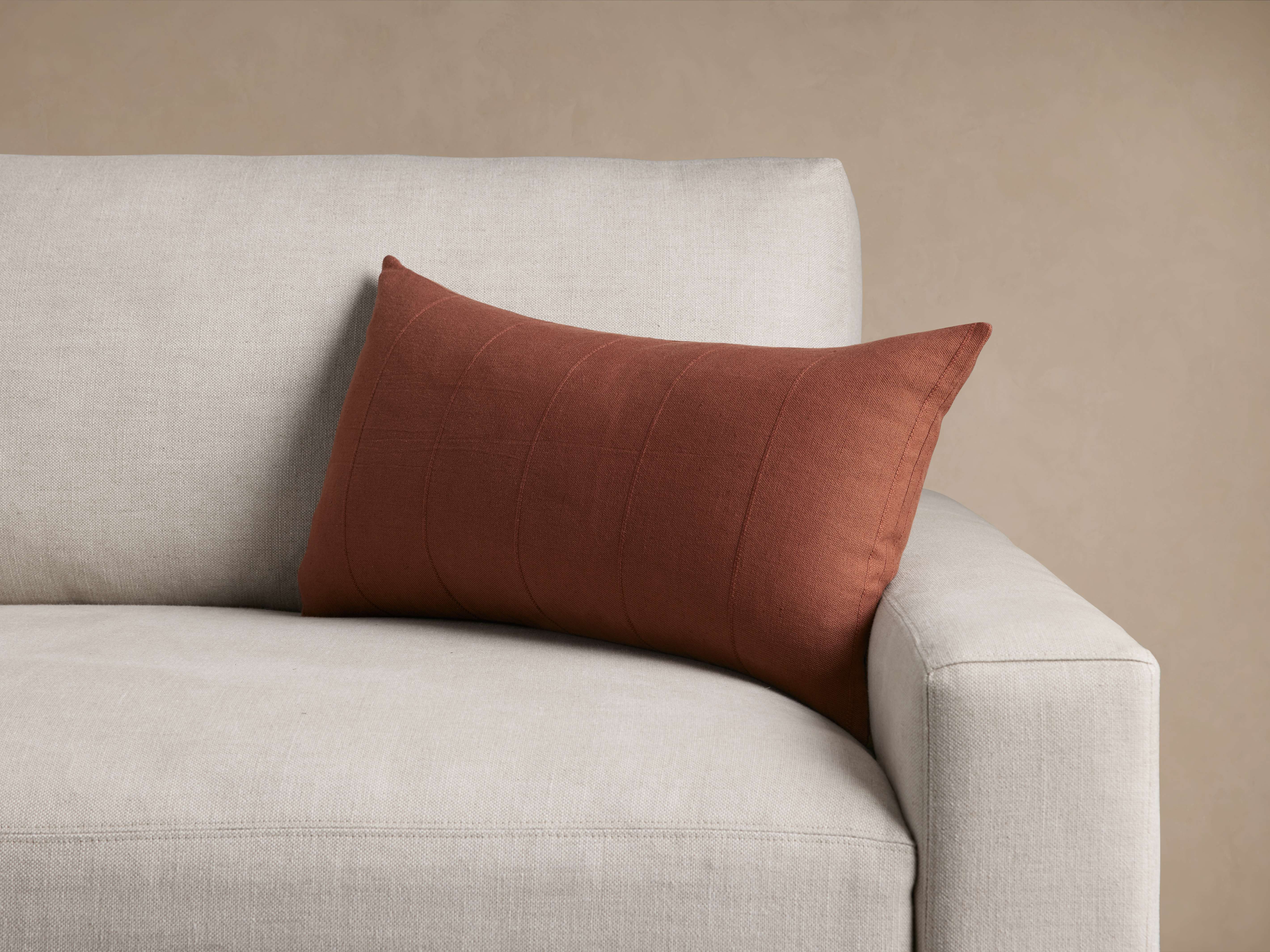 Linen Lumbar Pillow Cover - Thumbnail 2