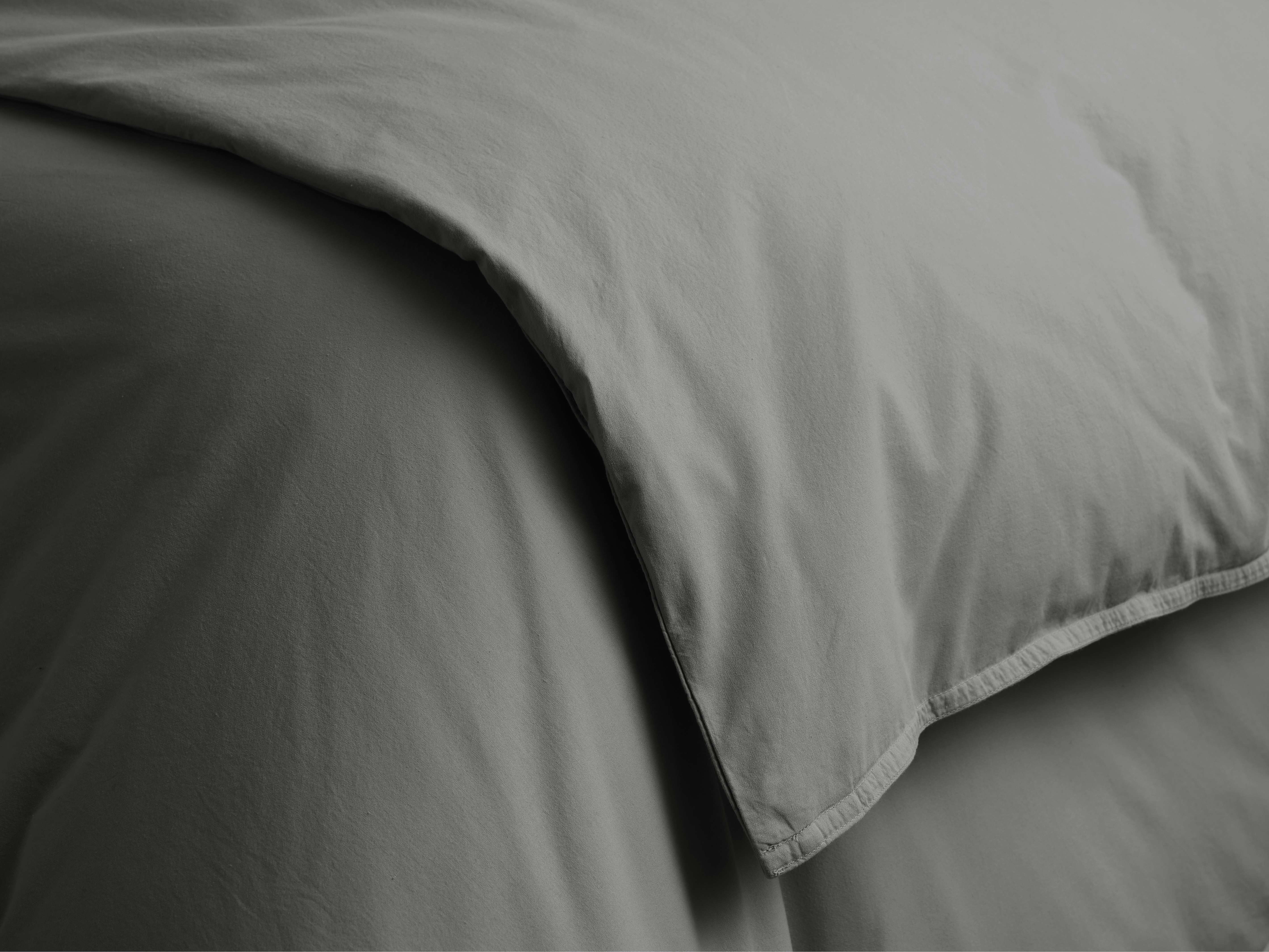 Italian Garment-Dyed Percale Duvet Set - Thumbnail 3