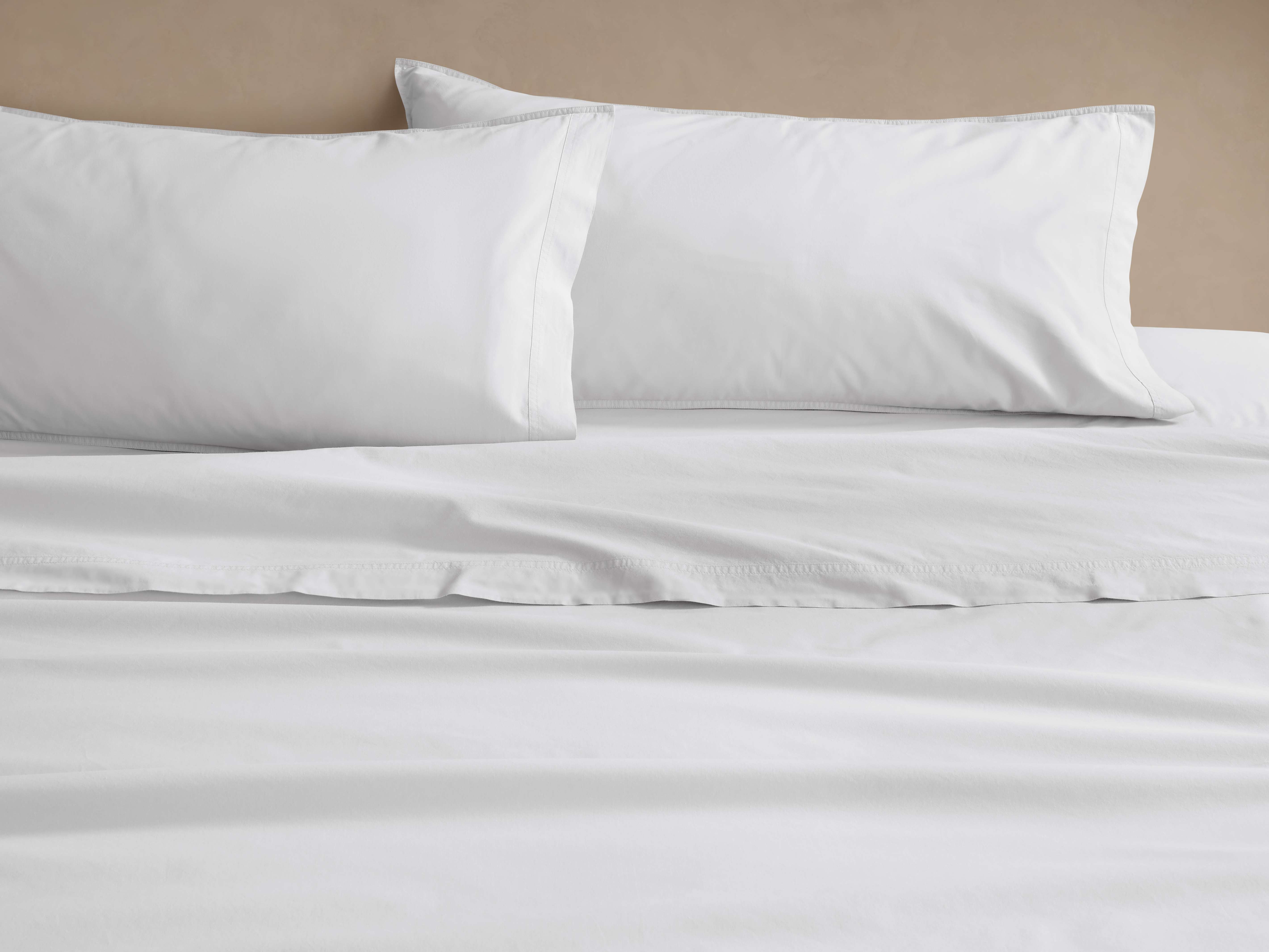 Italian Garment-Dyed Percale Flat Sheet
