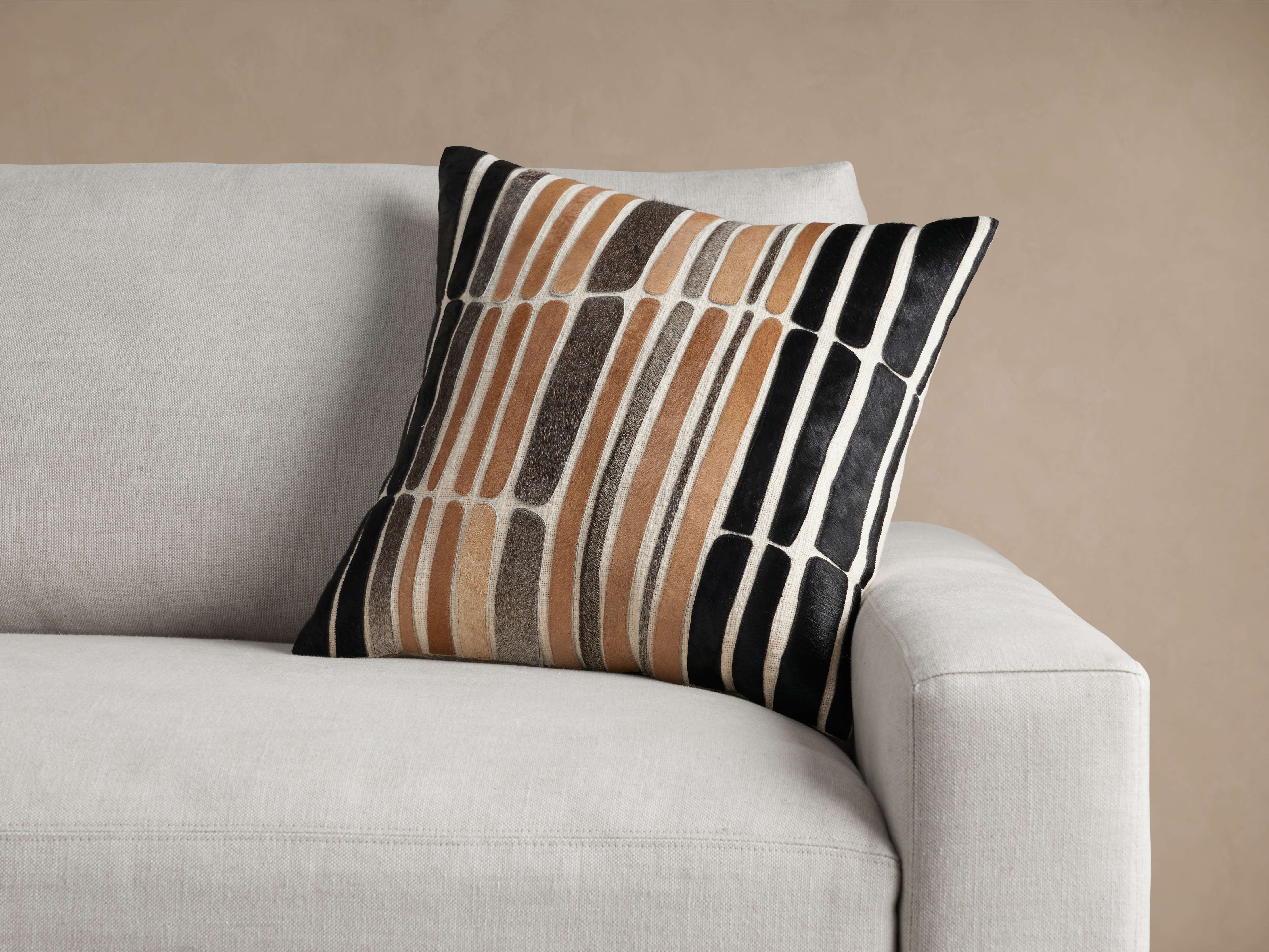 Pieced Hide Pillow Cover - Thumbnail 2