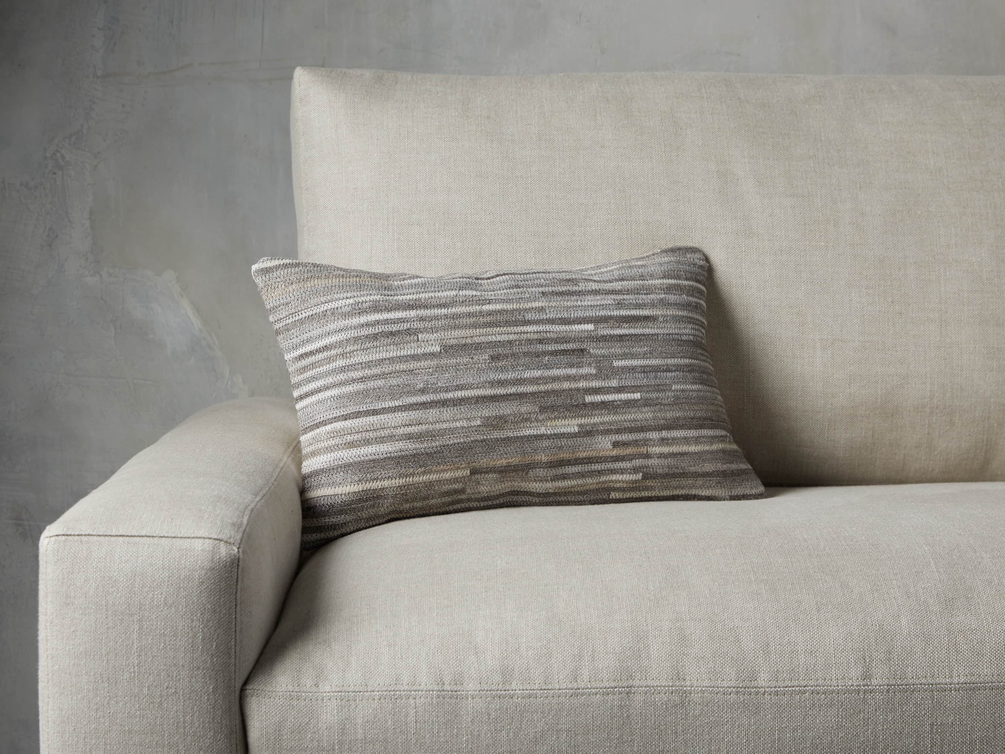 Stripe Hide Lumbar Pillow Cover - Thumbnail 2