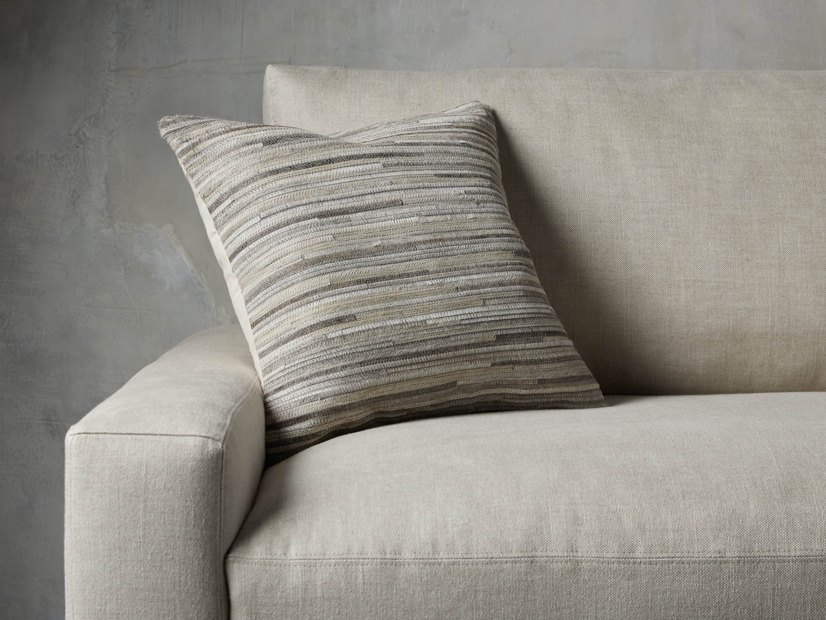 Stripe Hide Lumbar Pillow Cover - Thumbnail 4