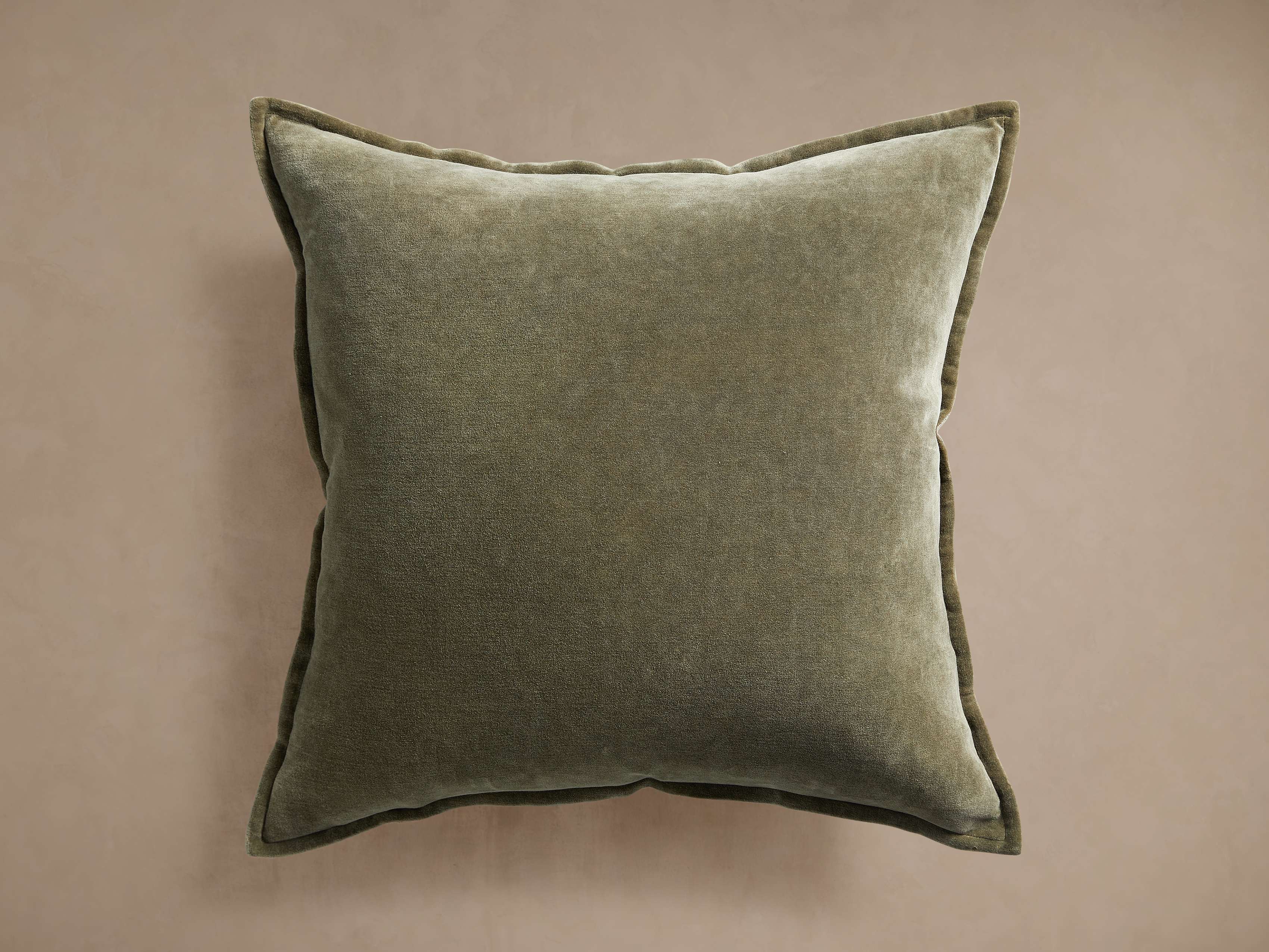 Stone Washed Velvet Pillow in Basil
