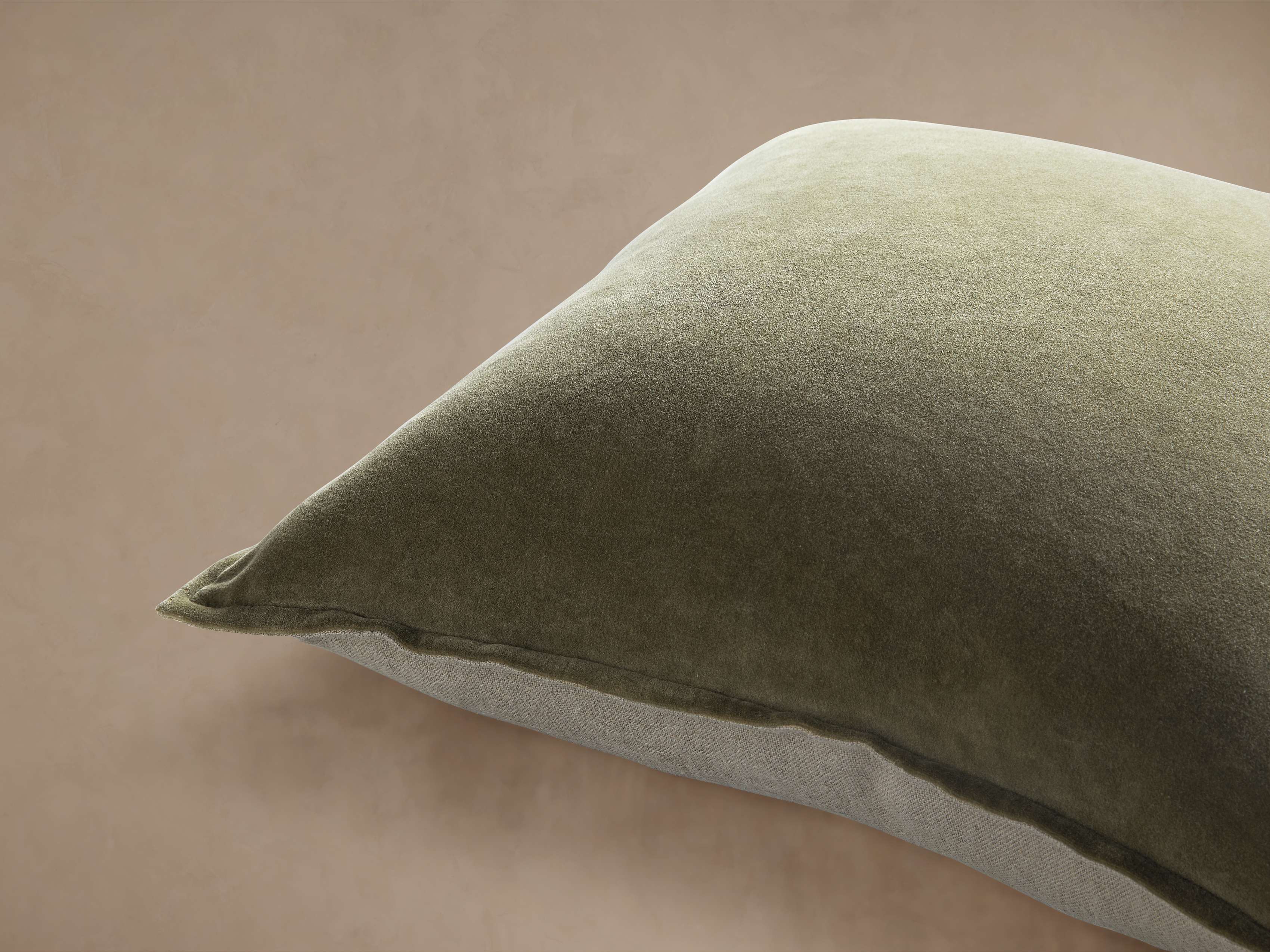 Stone Washed Velvet Pillow in Basil