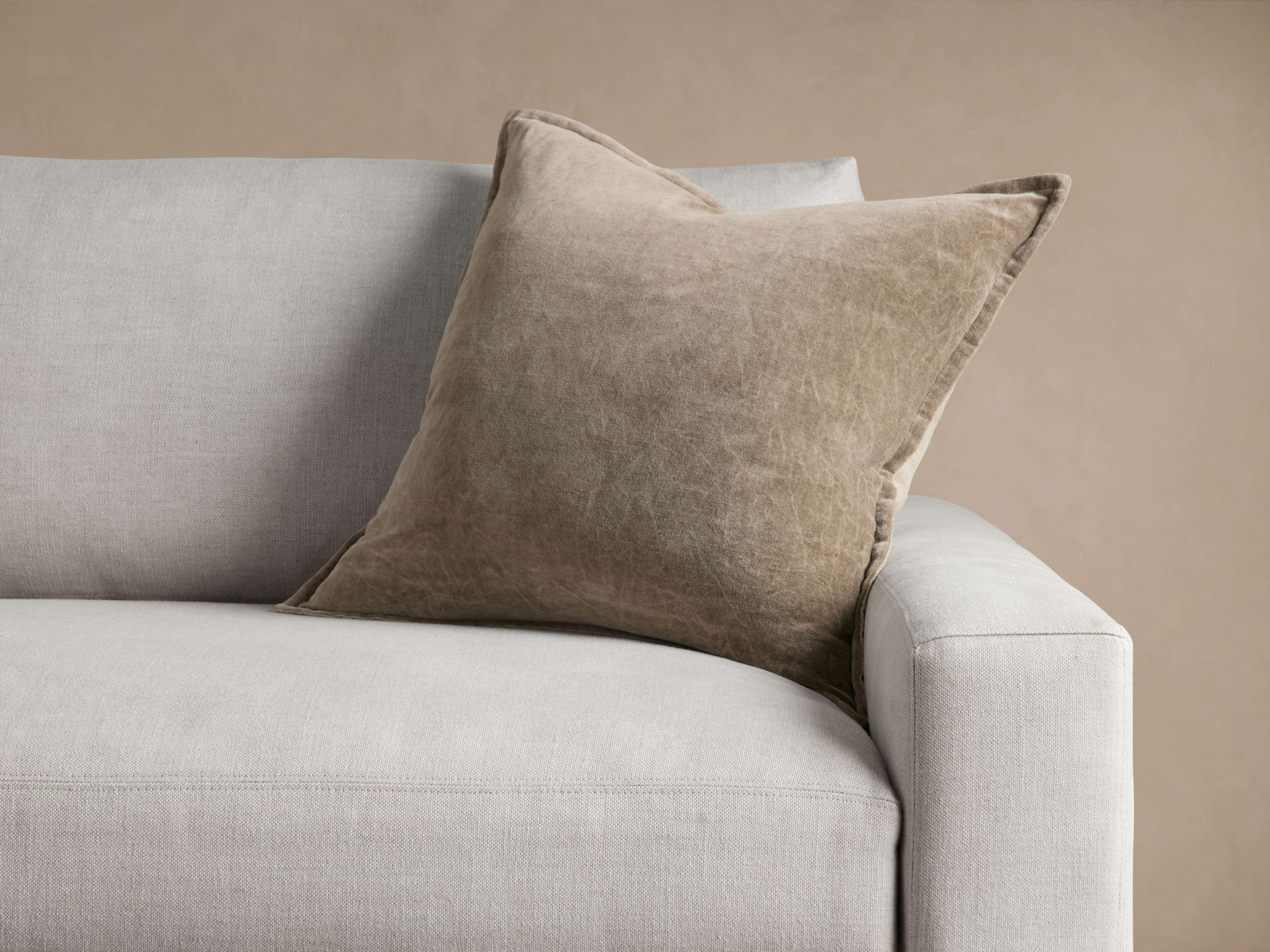 Stone Washed Velvet Square Pillow Cover - Thumbnail 3