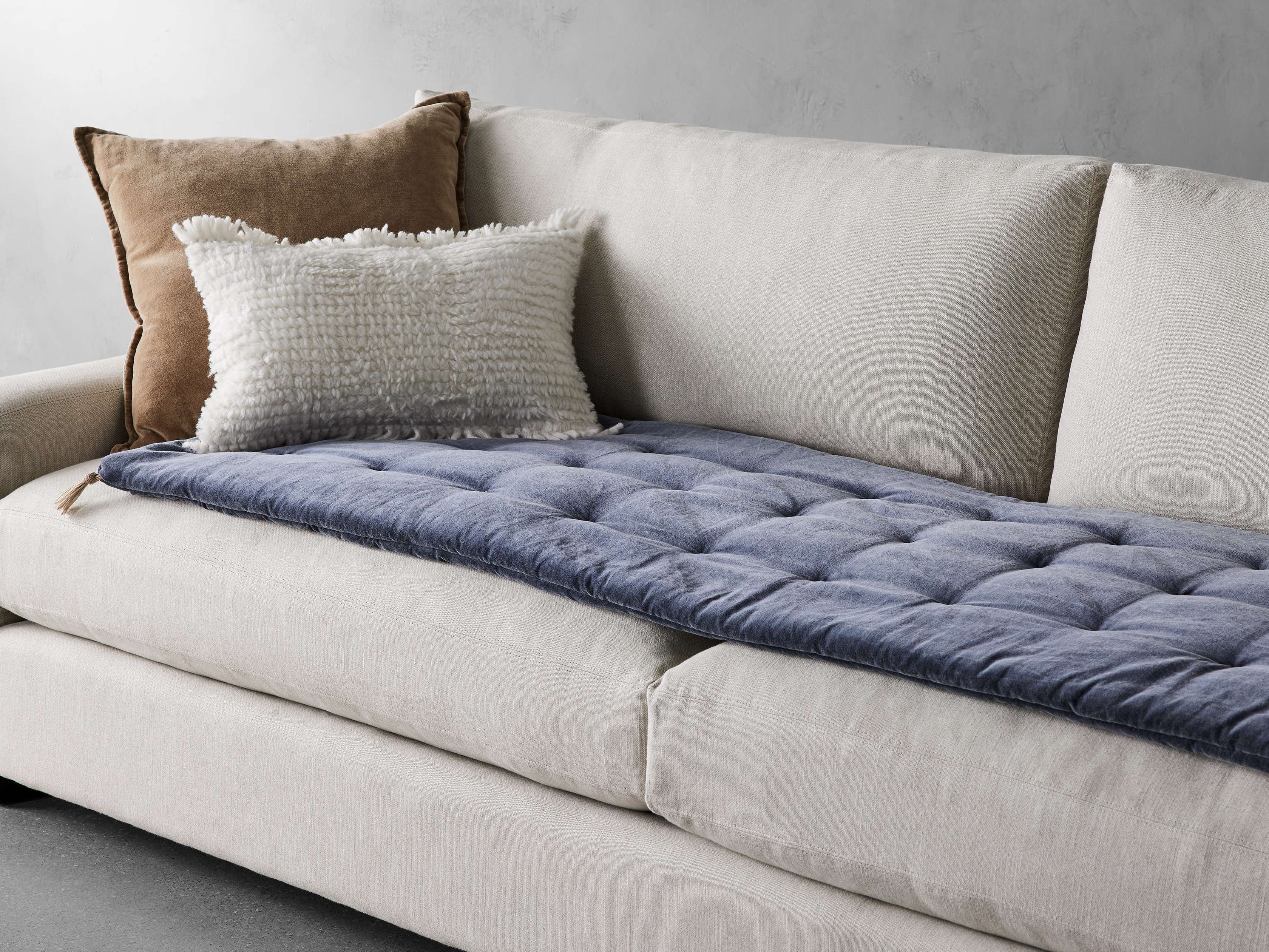 Stone Washed Velvet Throwbed - Thumbnail 4