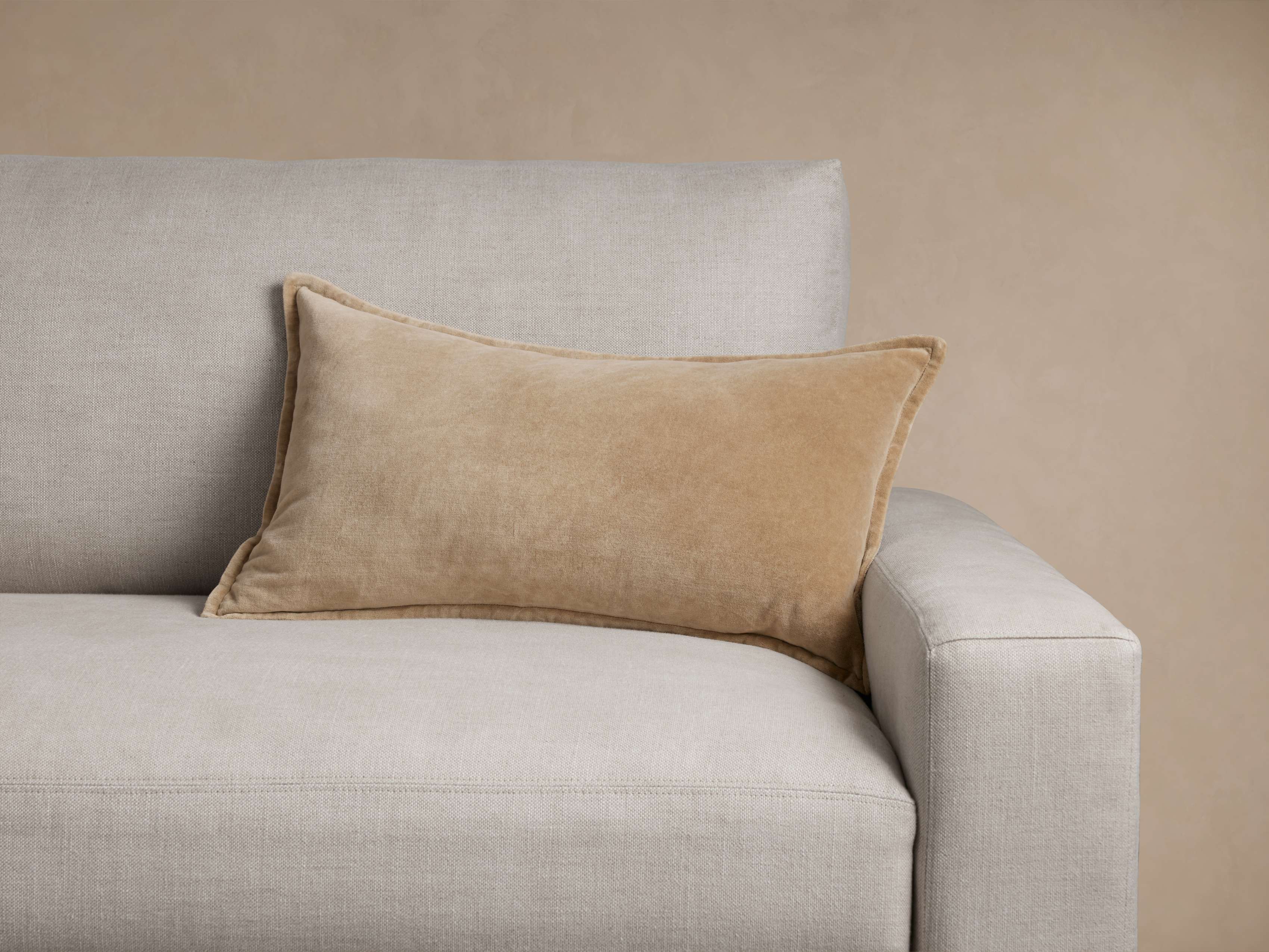 Stone Washed Velvet Lumbar Pillow Cover