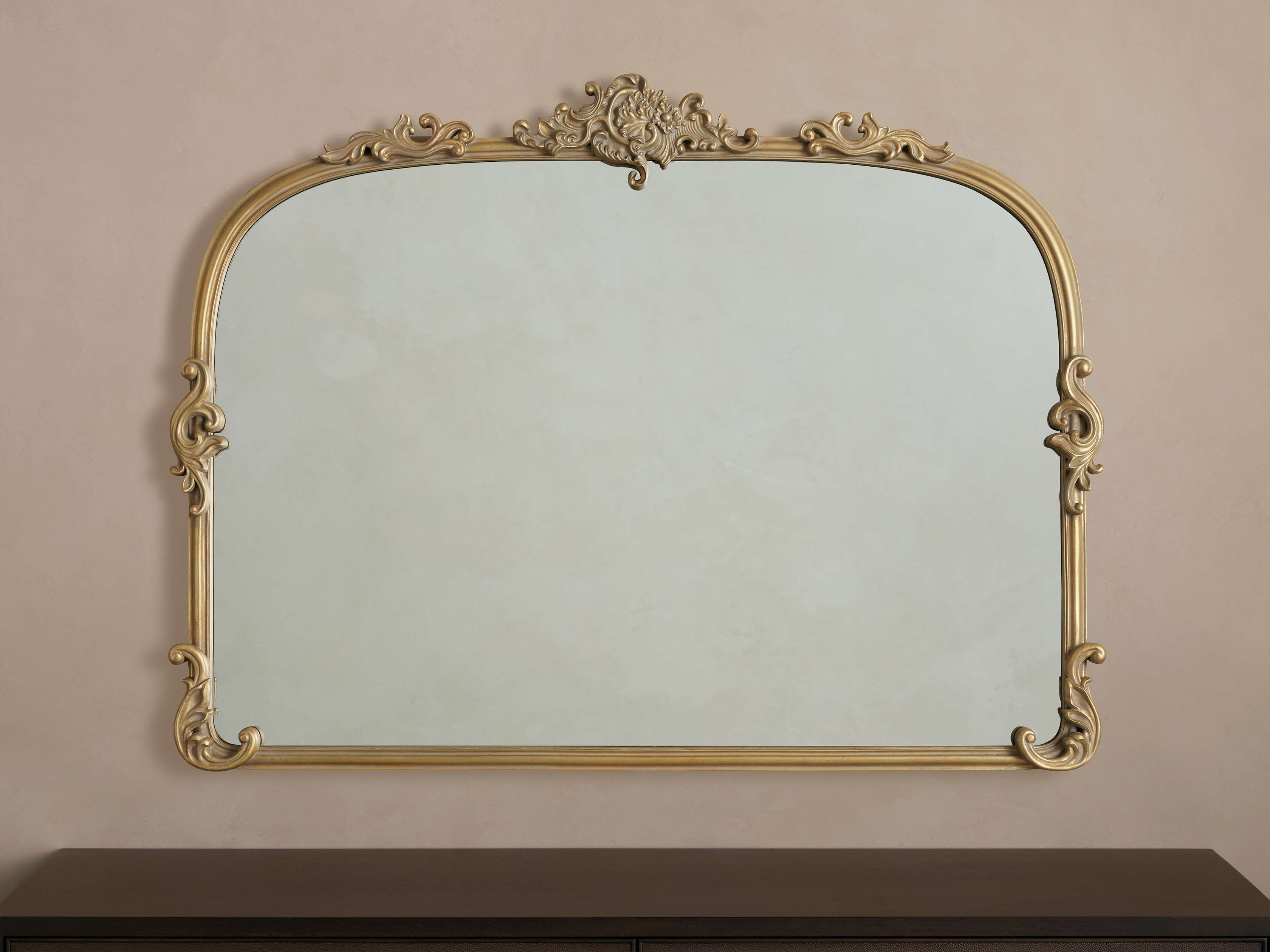 antique gold dresser mirror Gilded Vintage Mirror, Handcrafted Gold Leaf Solid Wood Frame