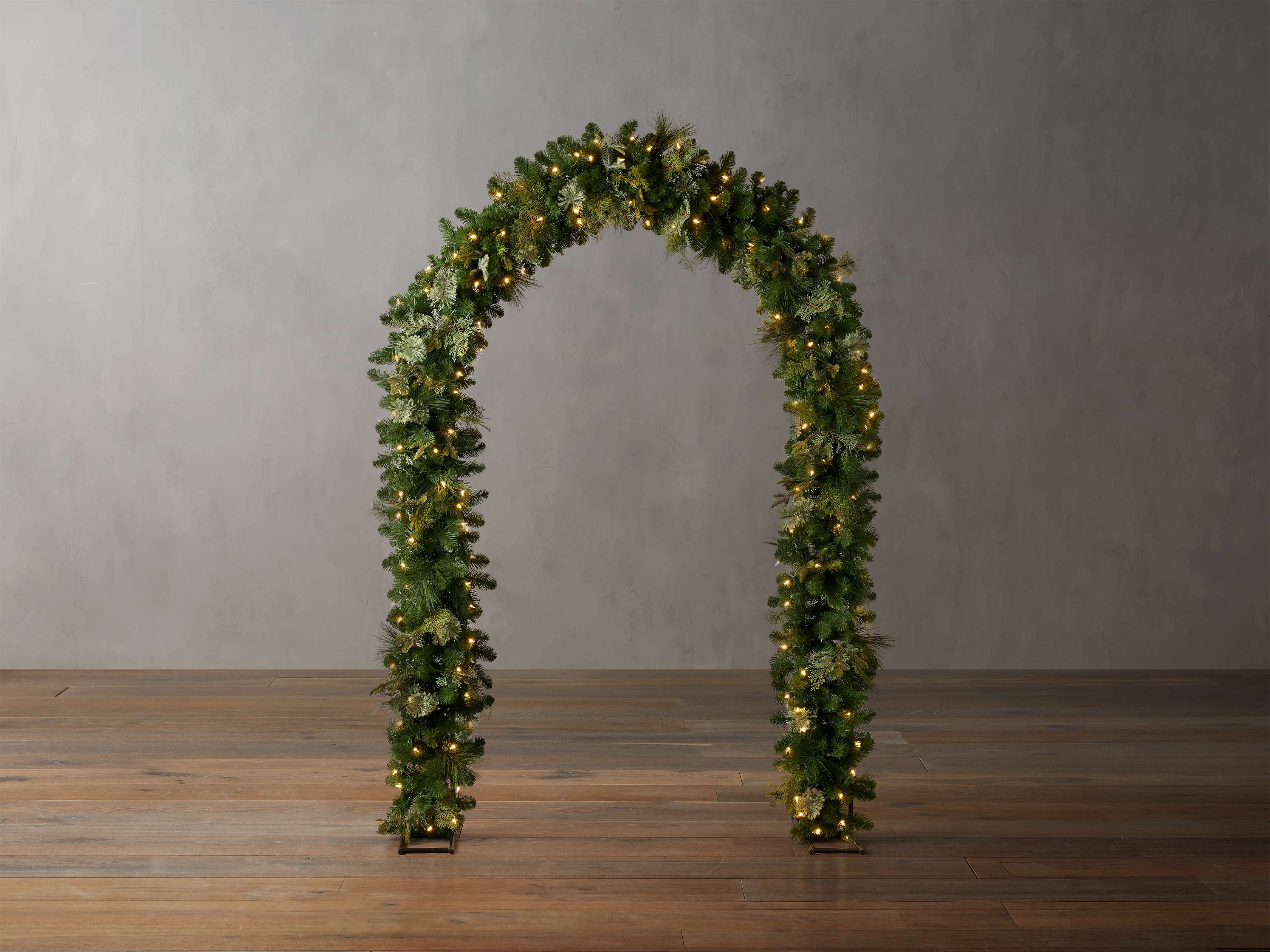 Pre-Lit Faux Mixed Green Archway