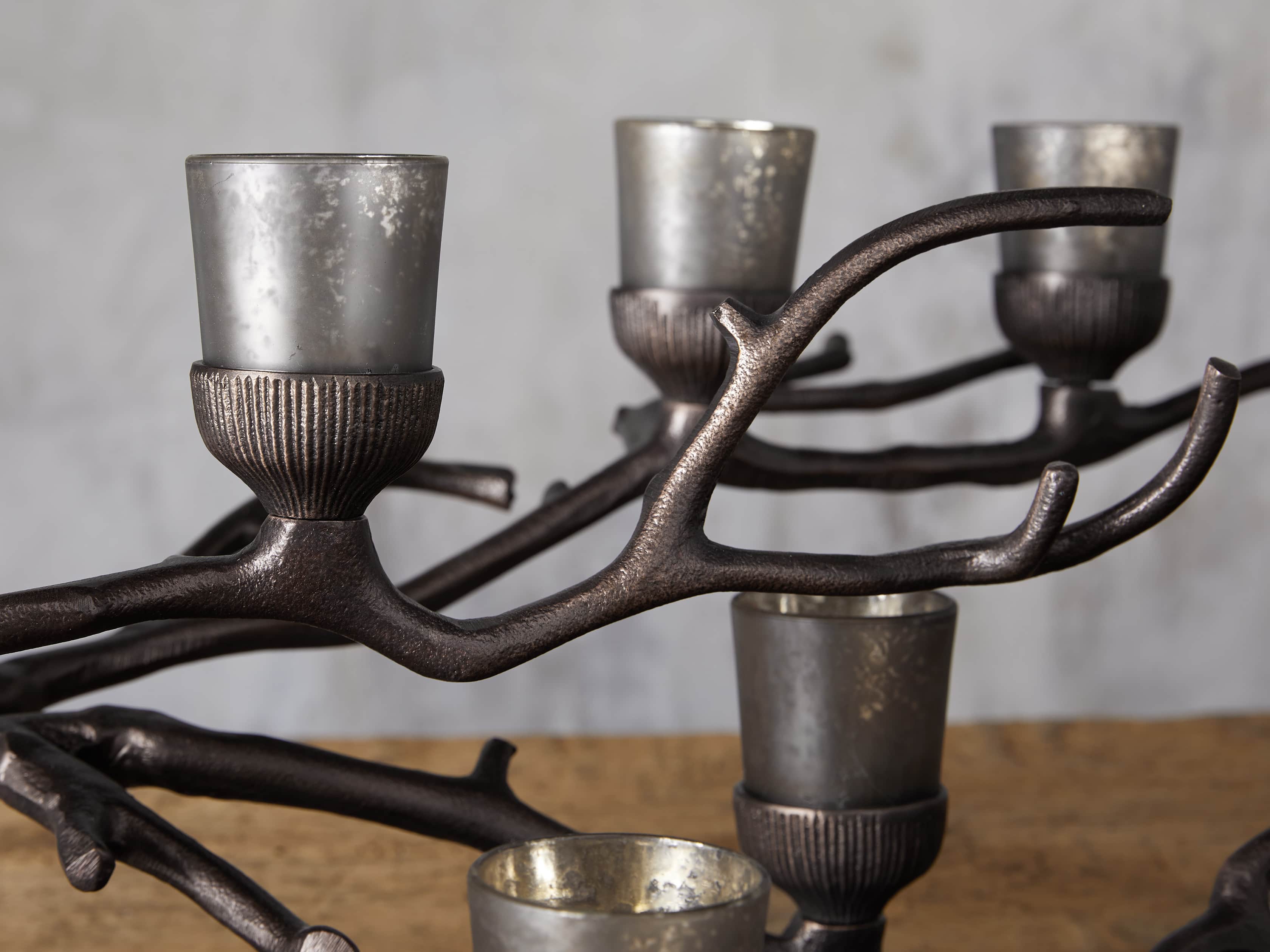 Branch Candleholder in Nickel