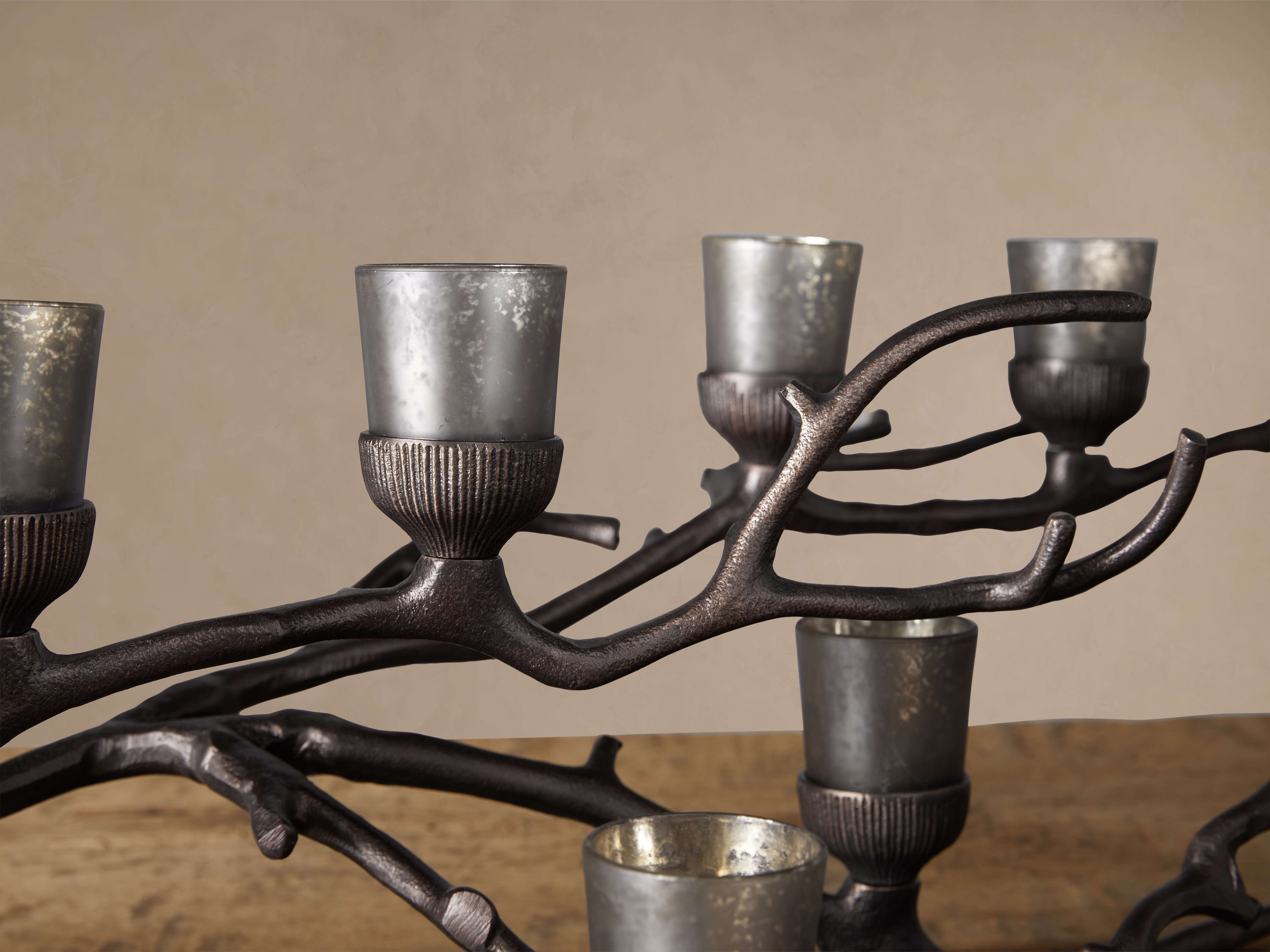 Branch Candleholder in Nickel