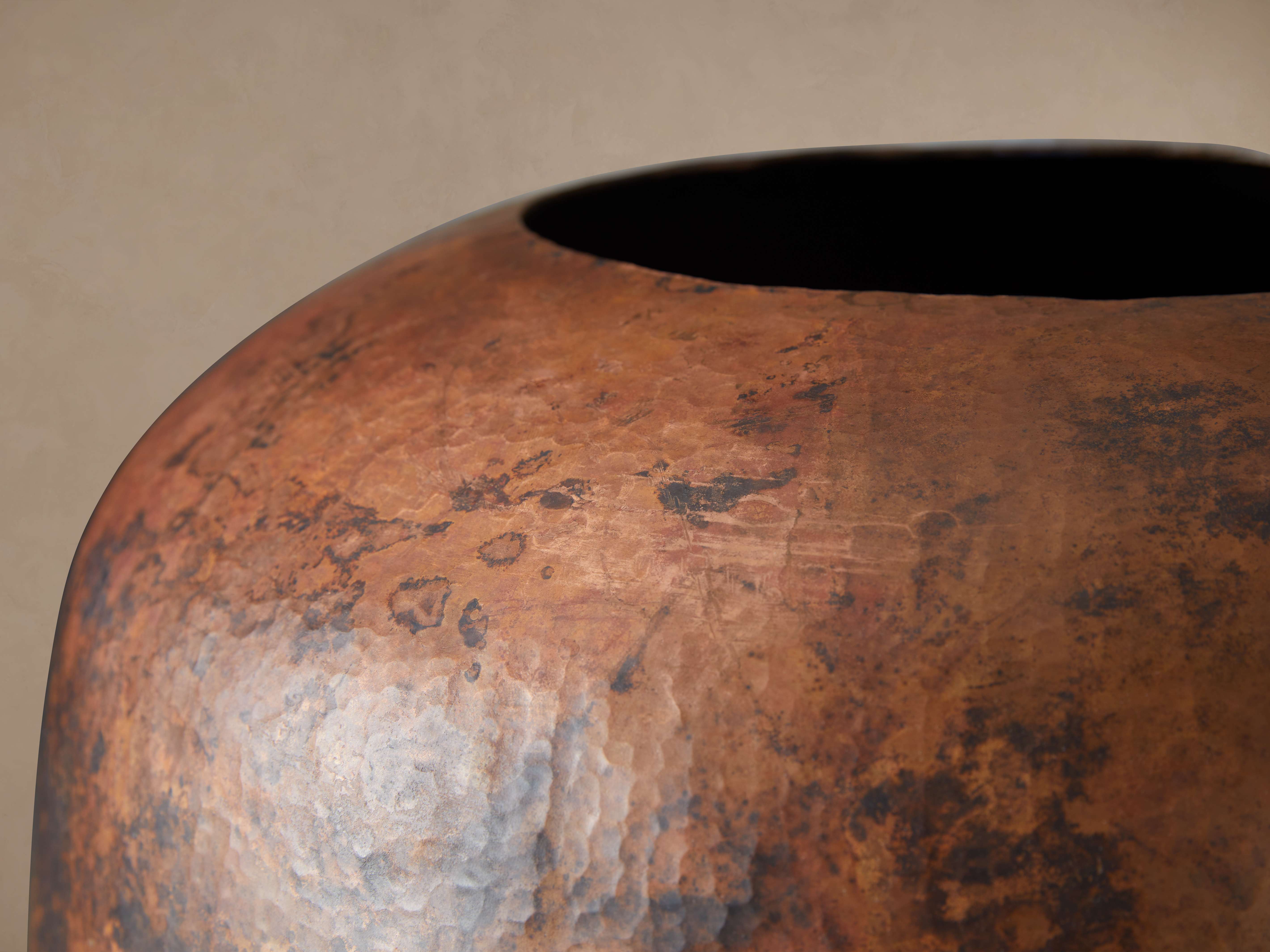 Extra Large Natural Copper Vase - Thumbnail 2