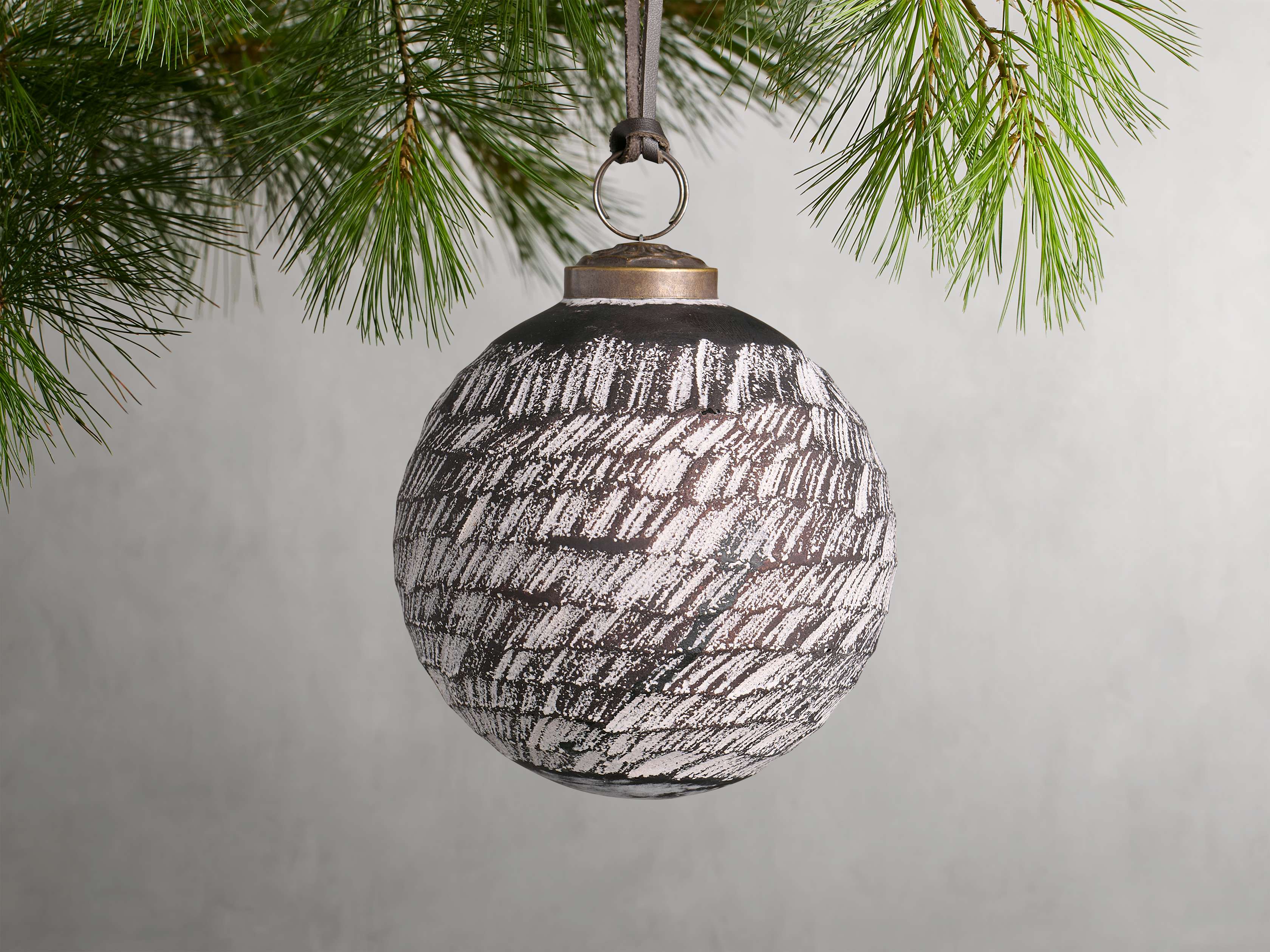 Antique Black and White Ornaments (Set of 4)