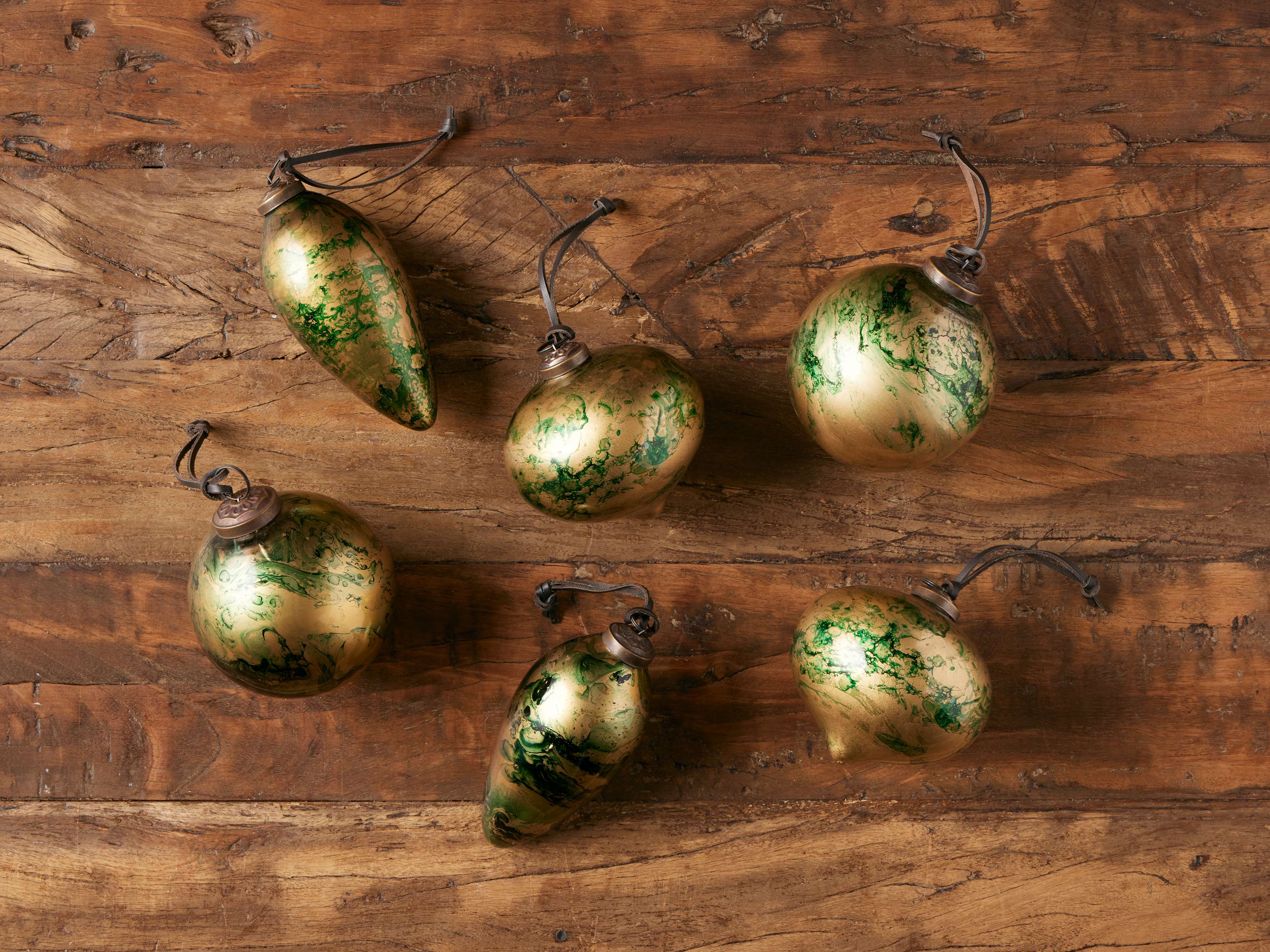 Marbled Ornaments (Set of 6)