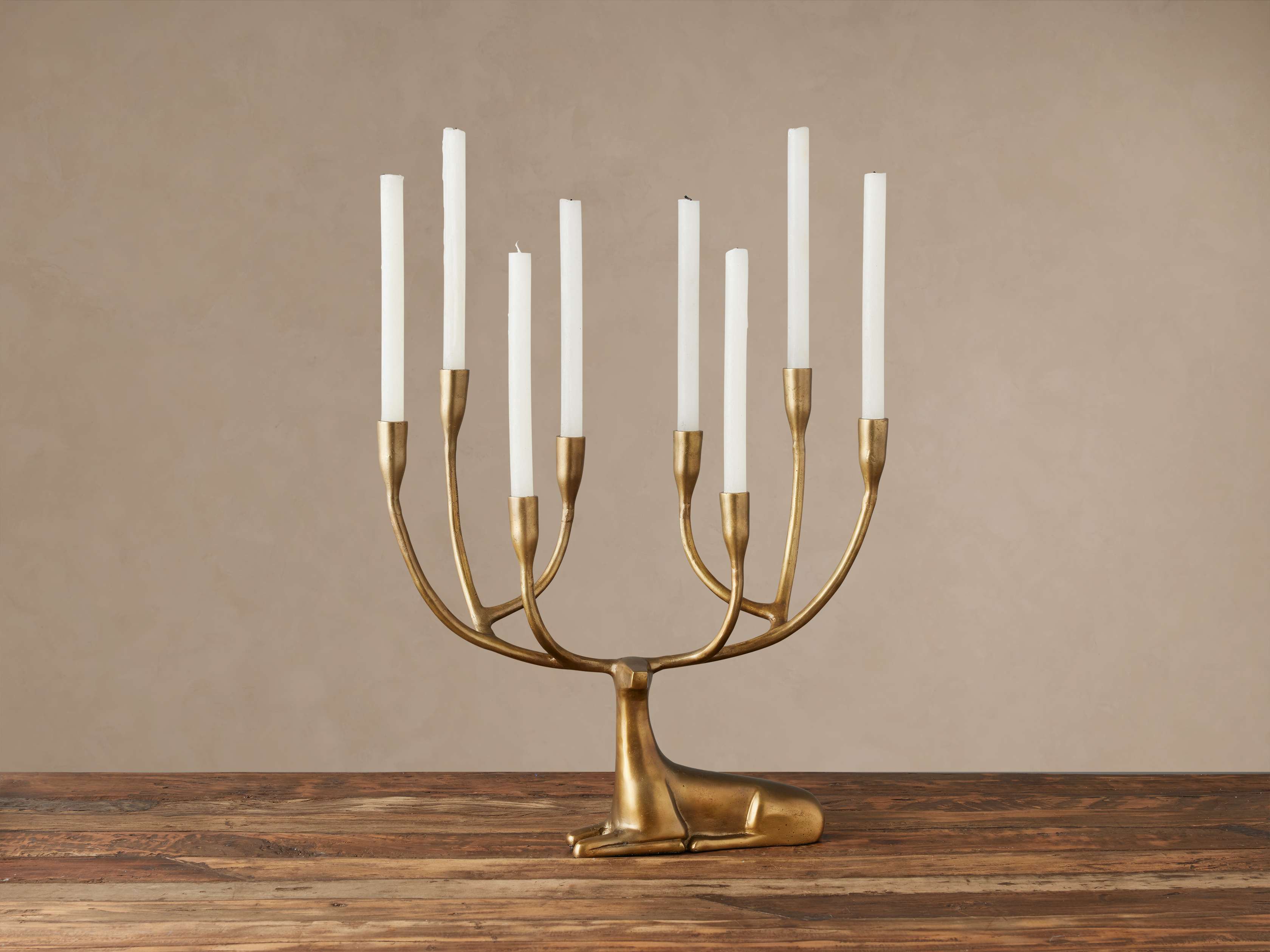 Laying Deer Taper Holder