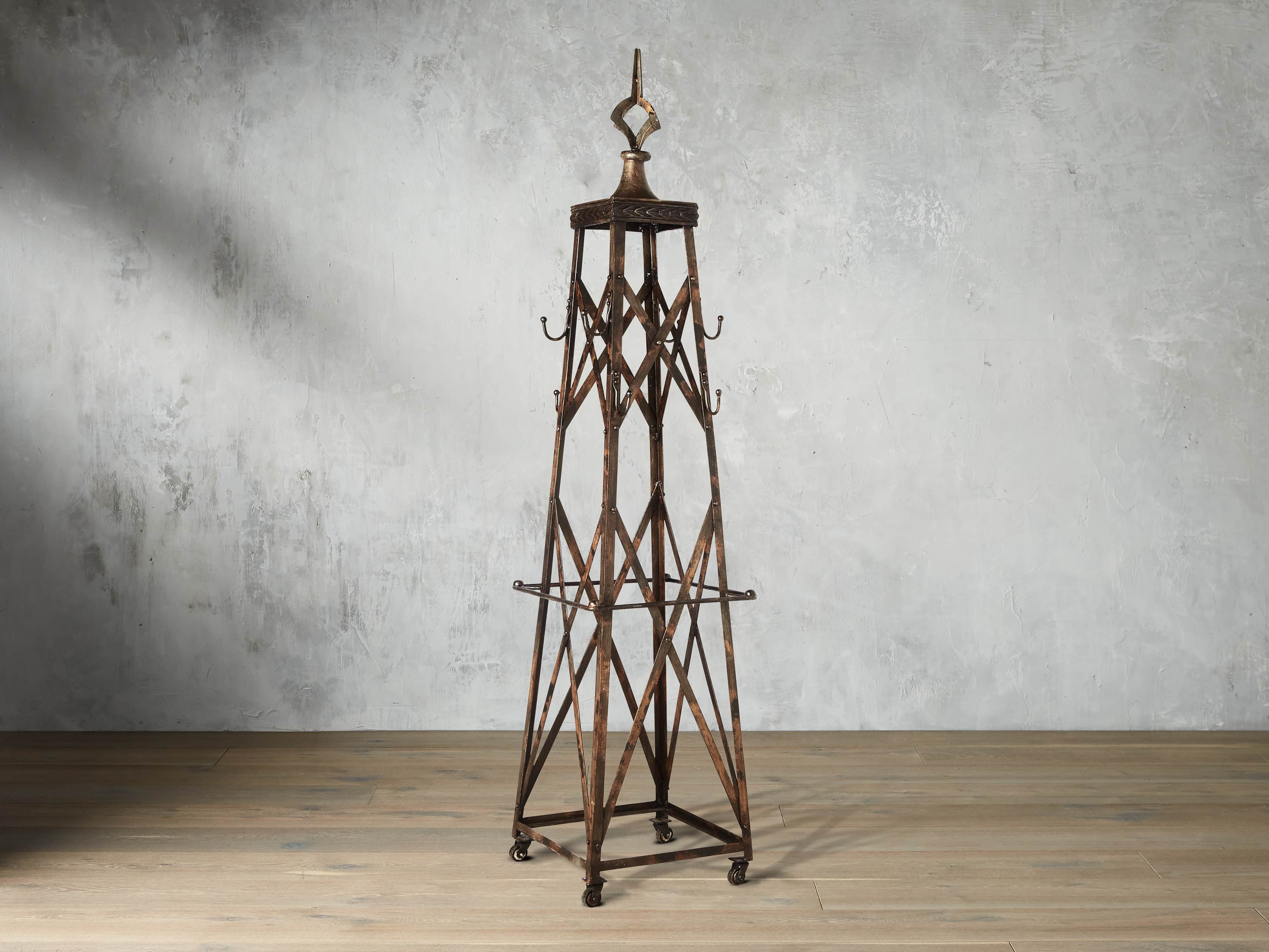 Antique Iron Tower Coat Rack – Arhaus - Main Image
