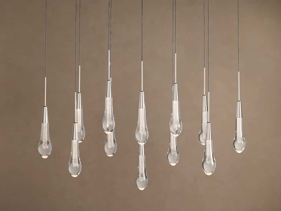 Soltaire Linear Chandelier in Nickel