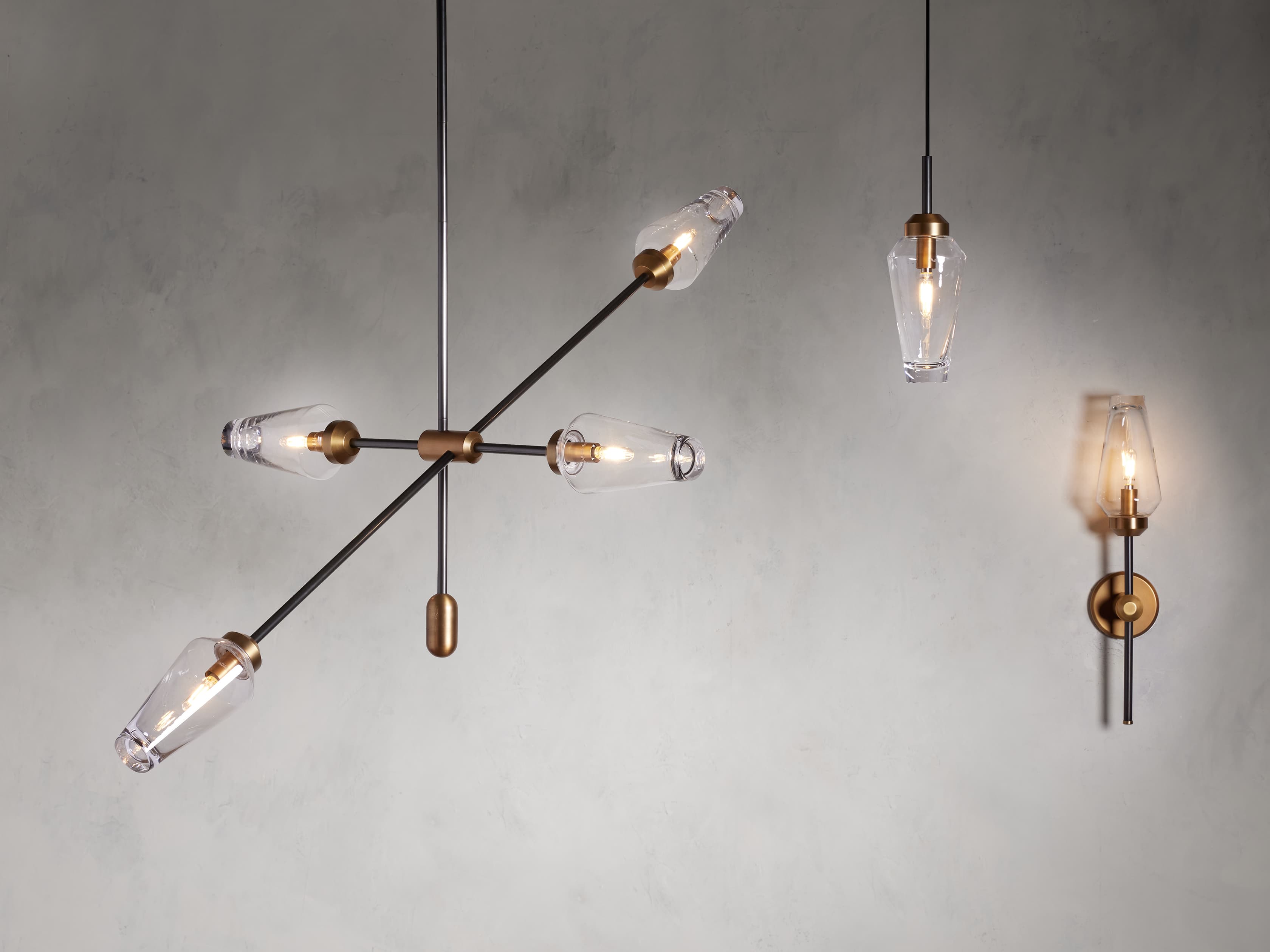 Arrow Bronze Chandelier