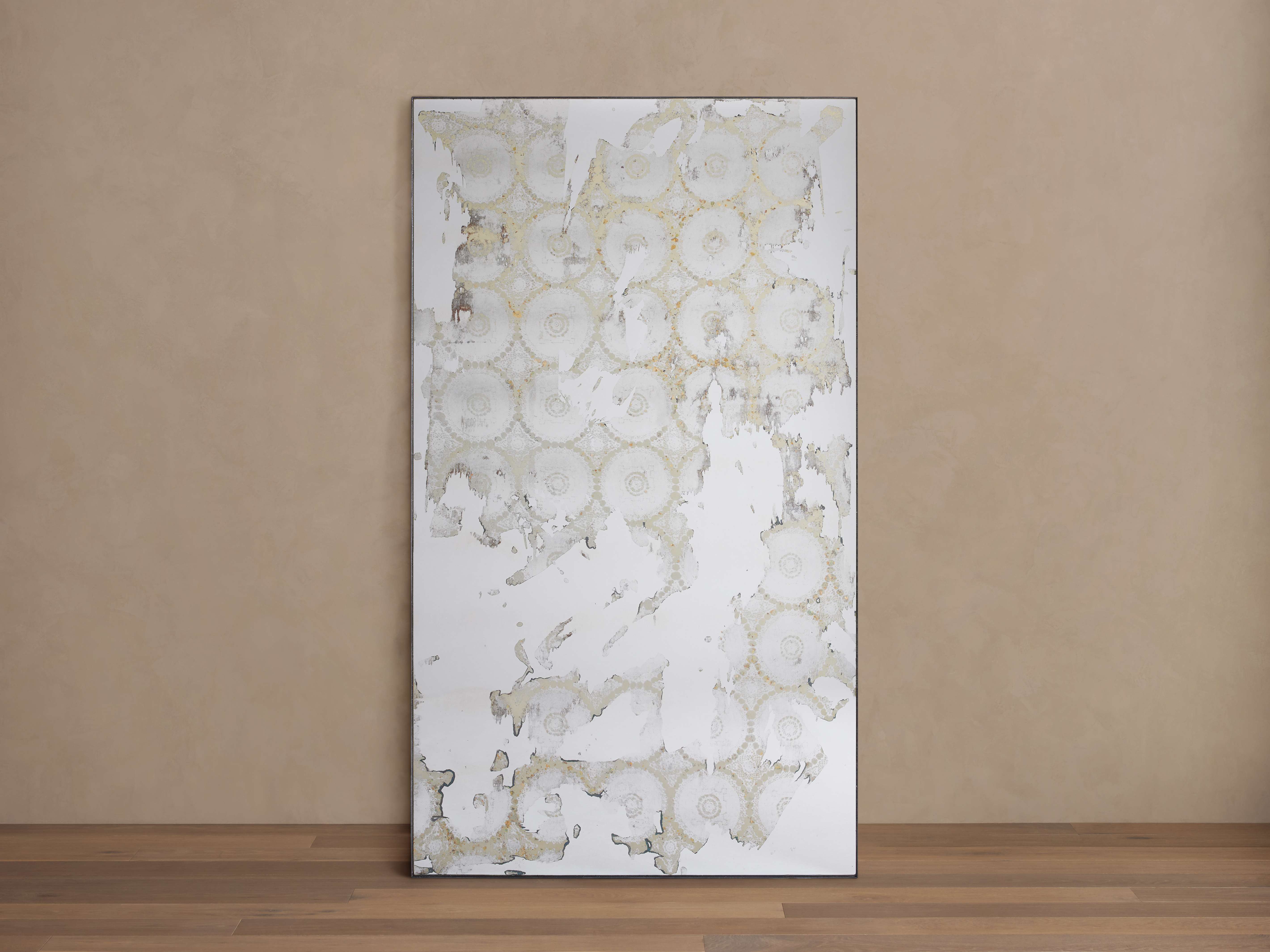Cassandra Grand Floor Mirror in Cream