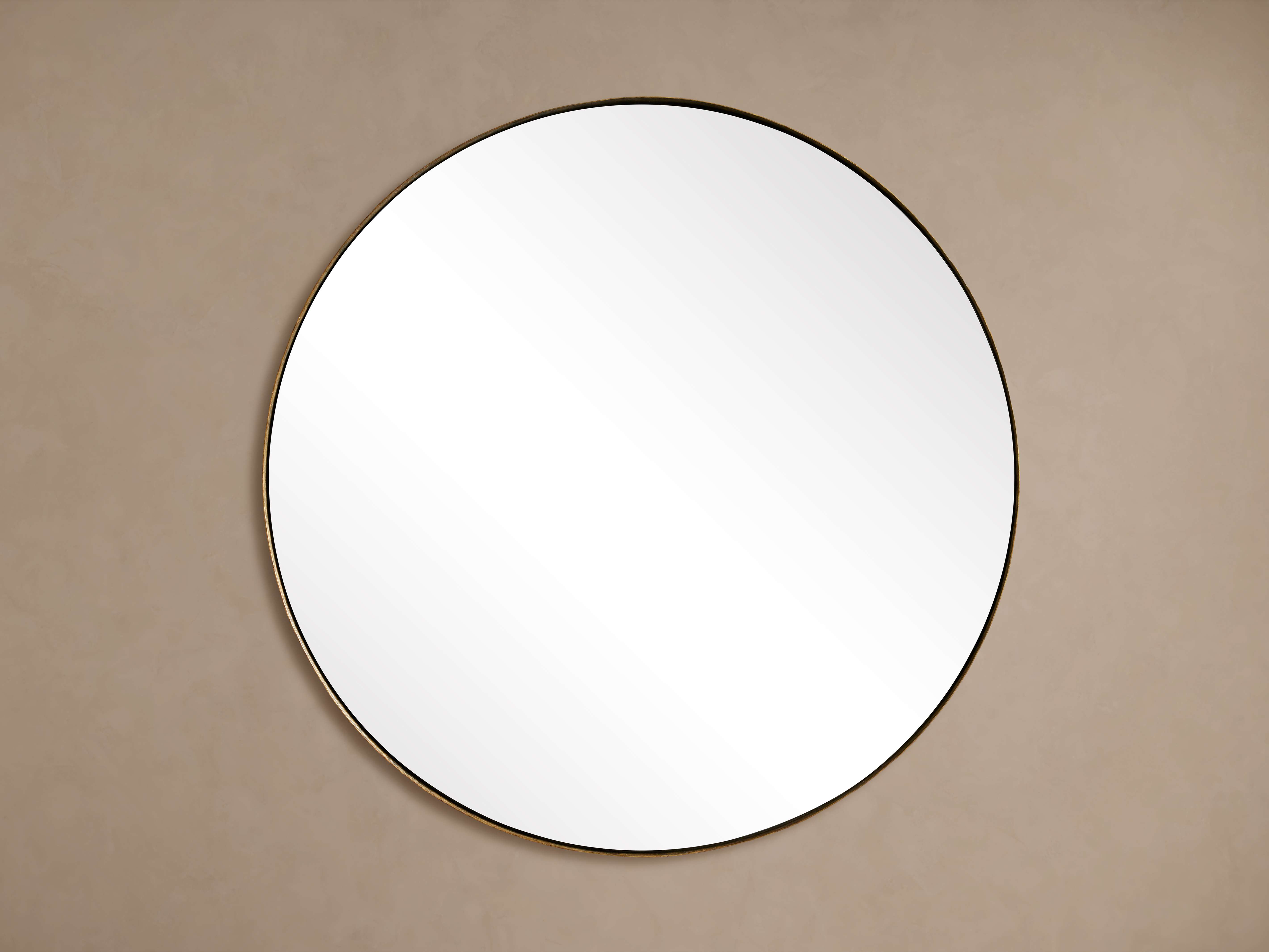 Serra 30" Round Wall Mirror in Patina