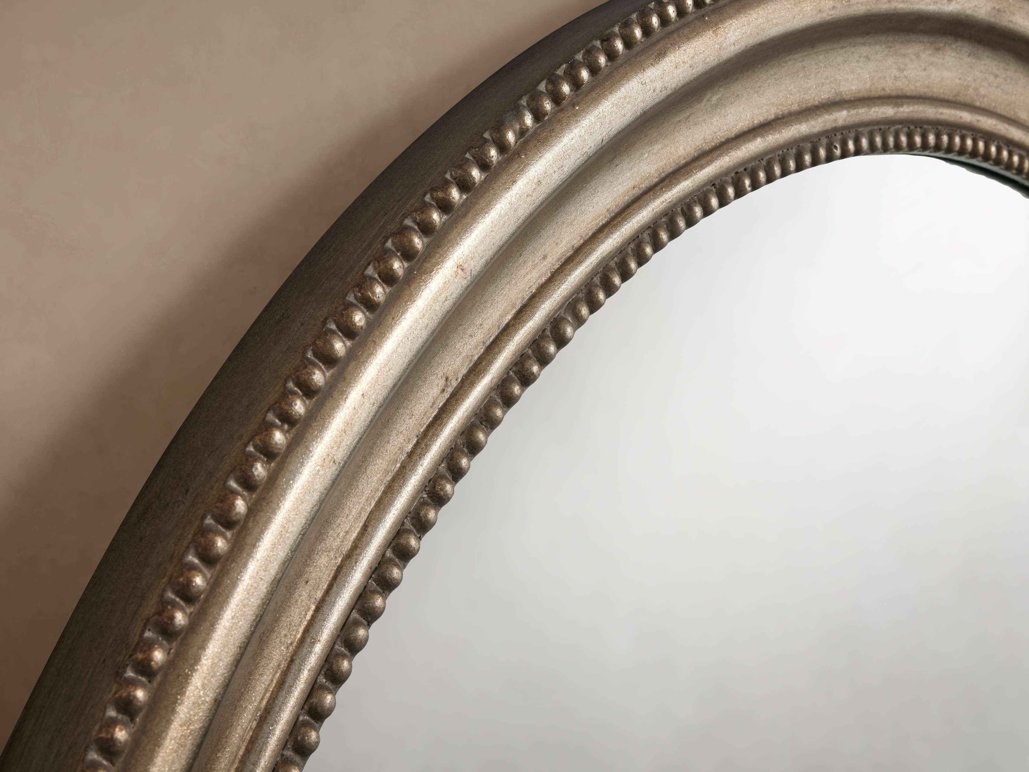 Pierre 60" Round Mirror in Silver