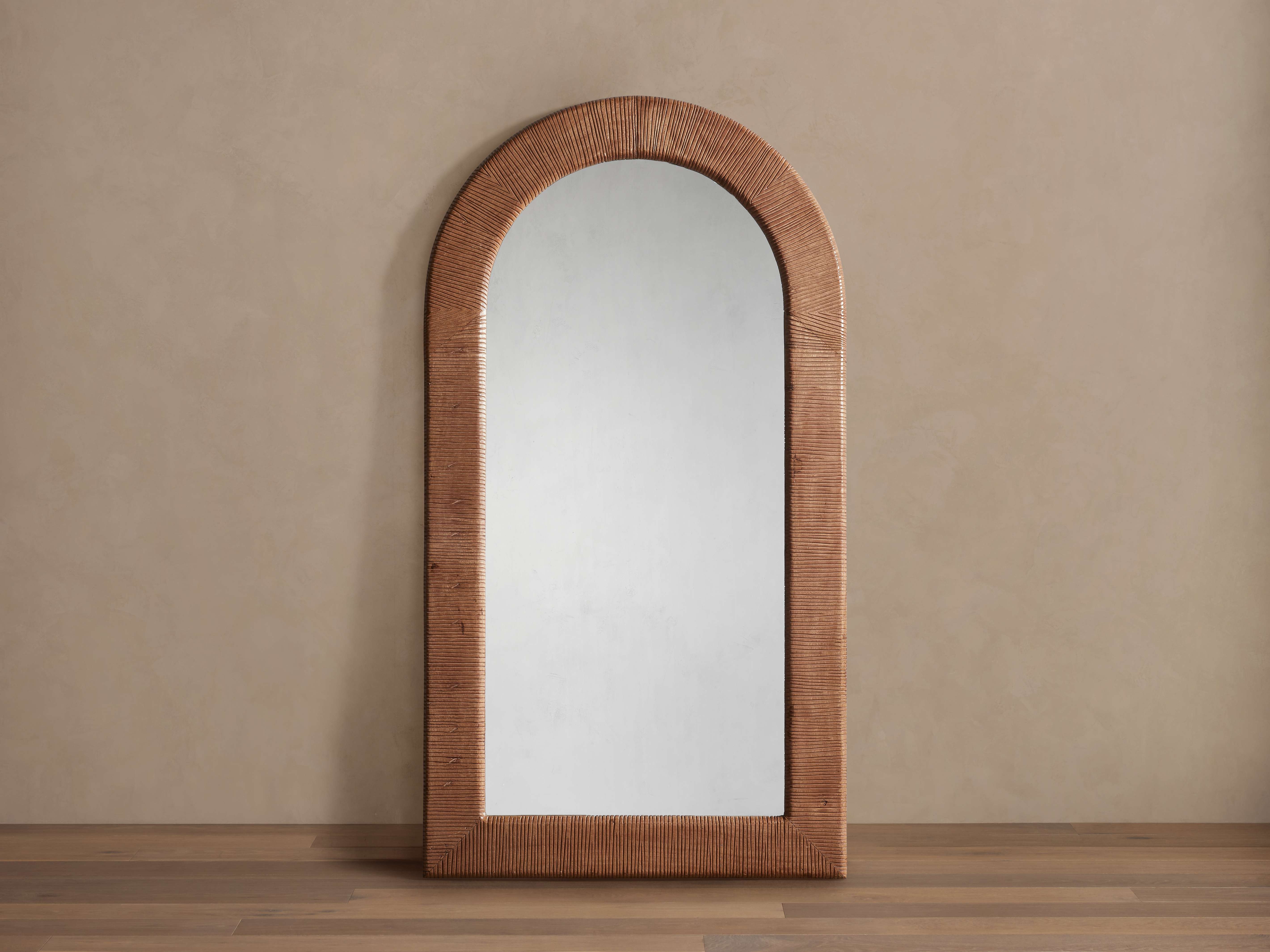 Chisel Arch Floor Mirror