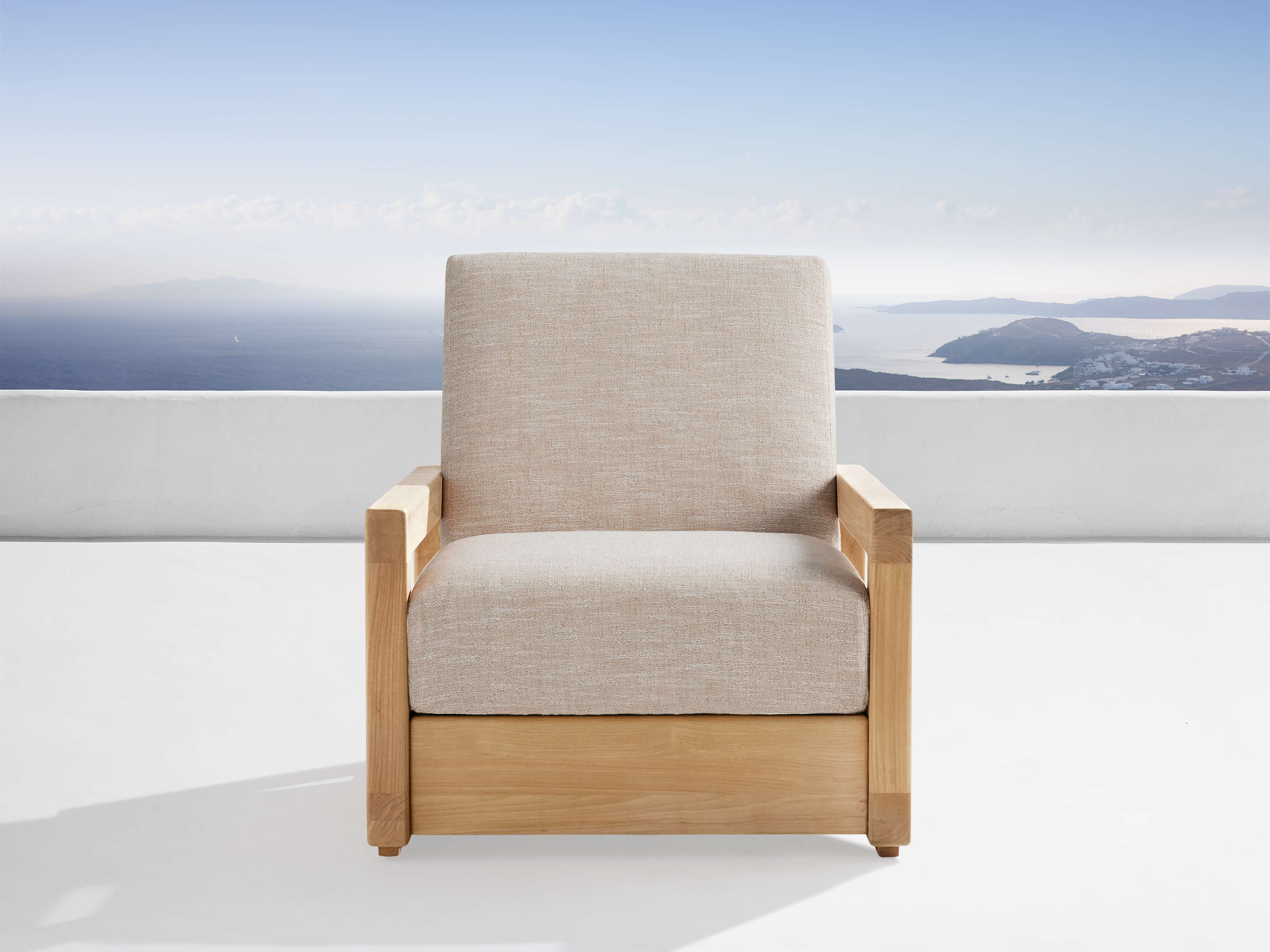 Patio Chairs With Cushions Woven Leather Chair Beige Saffron