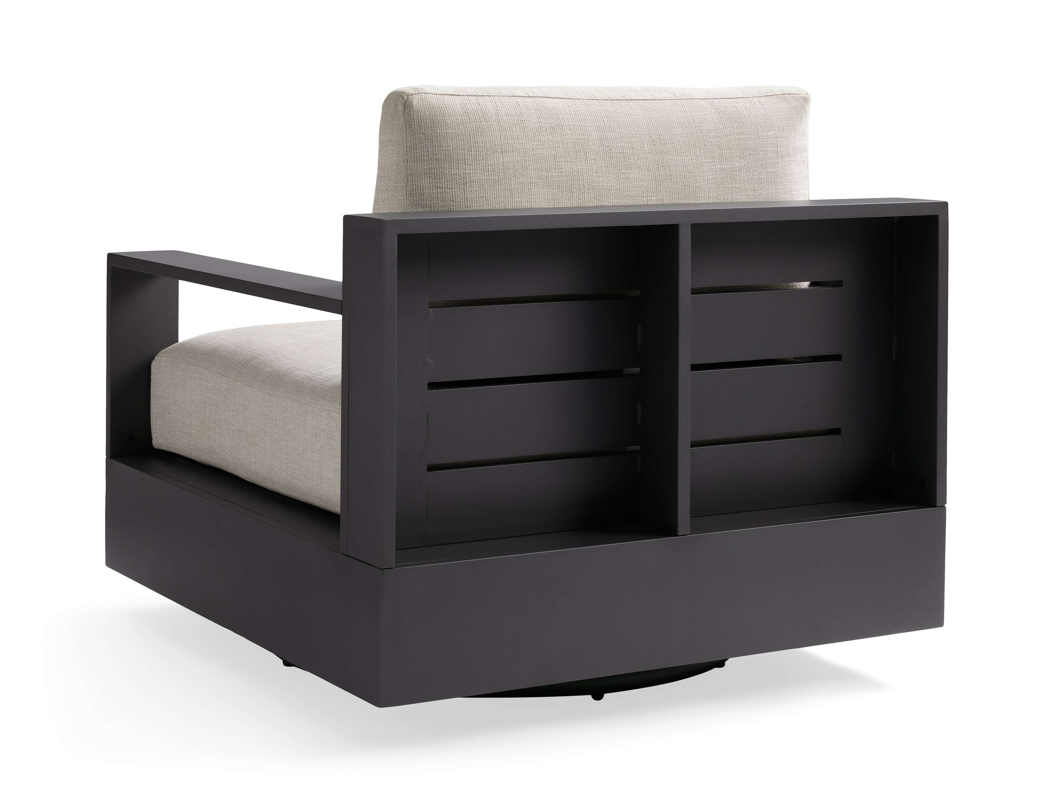 Bal Harbour Outdoor Aluminum Swivel Chair - Thumbnail 3