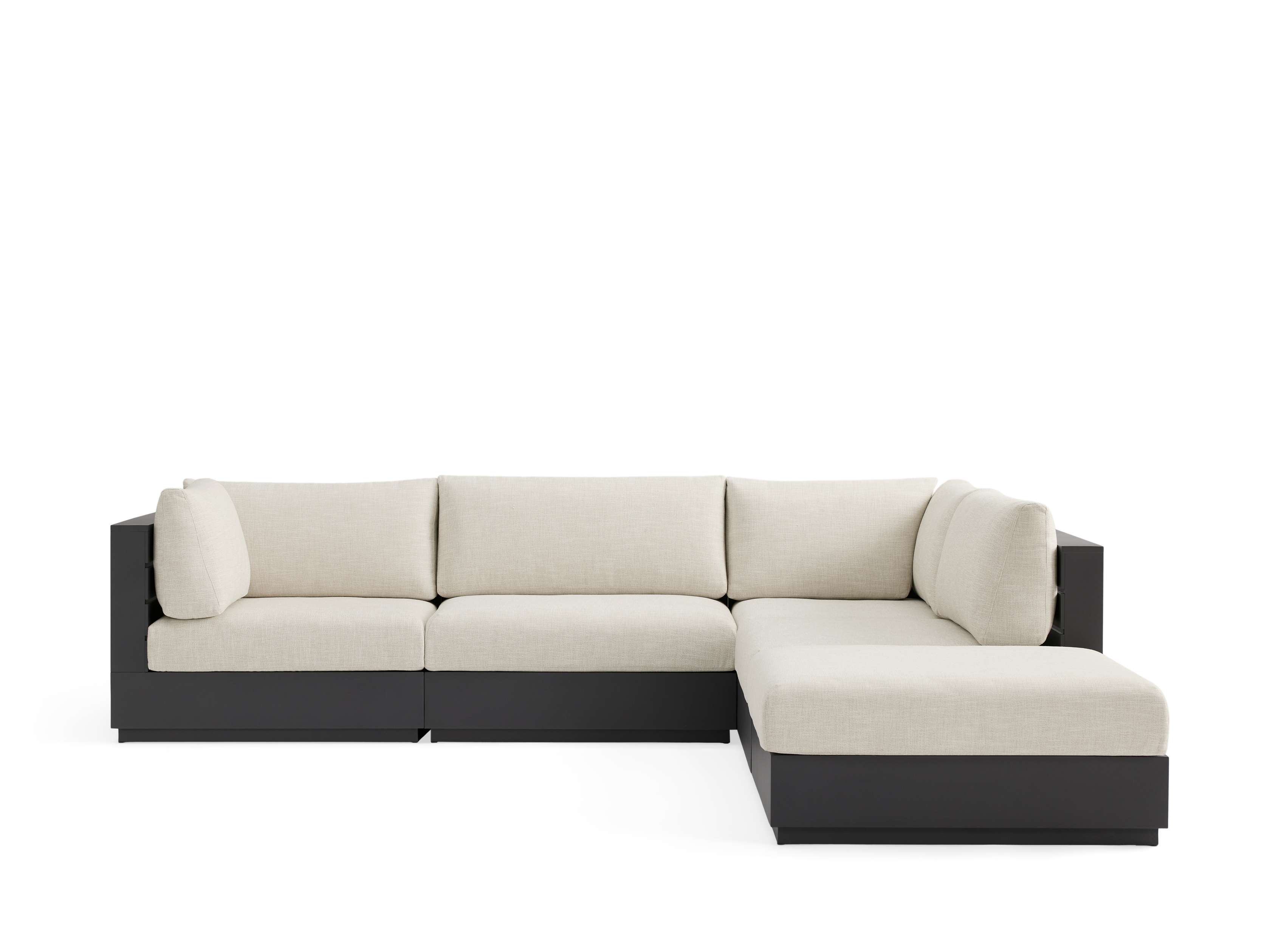 Bal Harbour Outdoor Aluminum Five-Piece Sectional with Ottoman