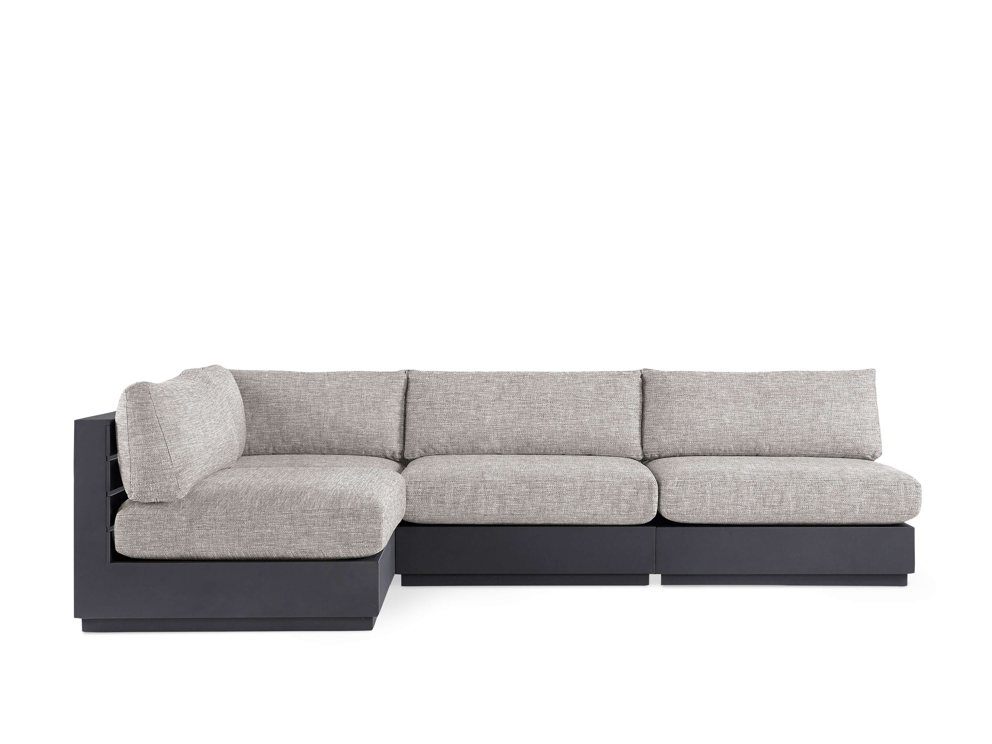 Bal Harbour Outdoor Aluminum Five-Piece Sectional with Ottoman - Thumbnail 5