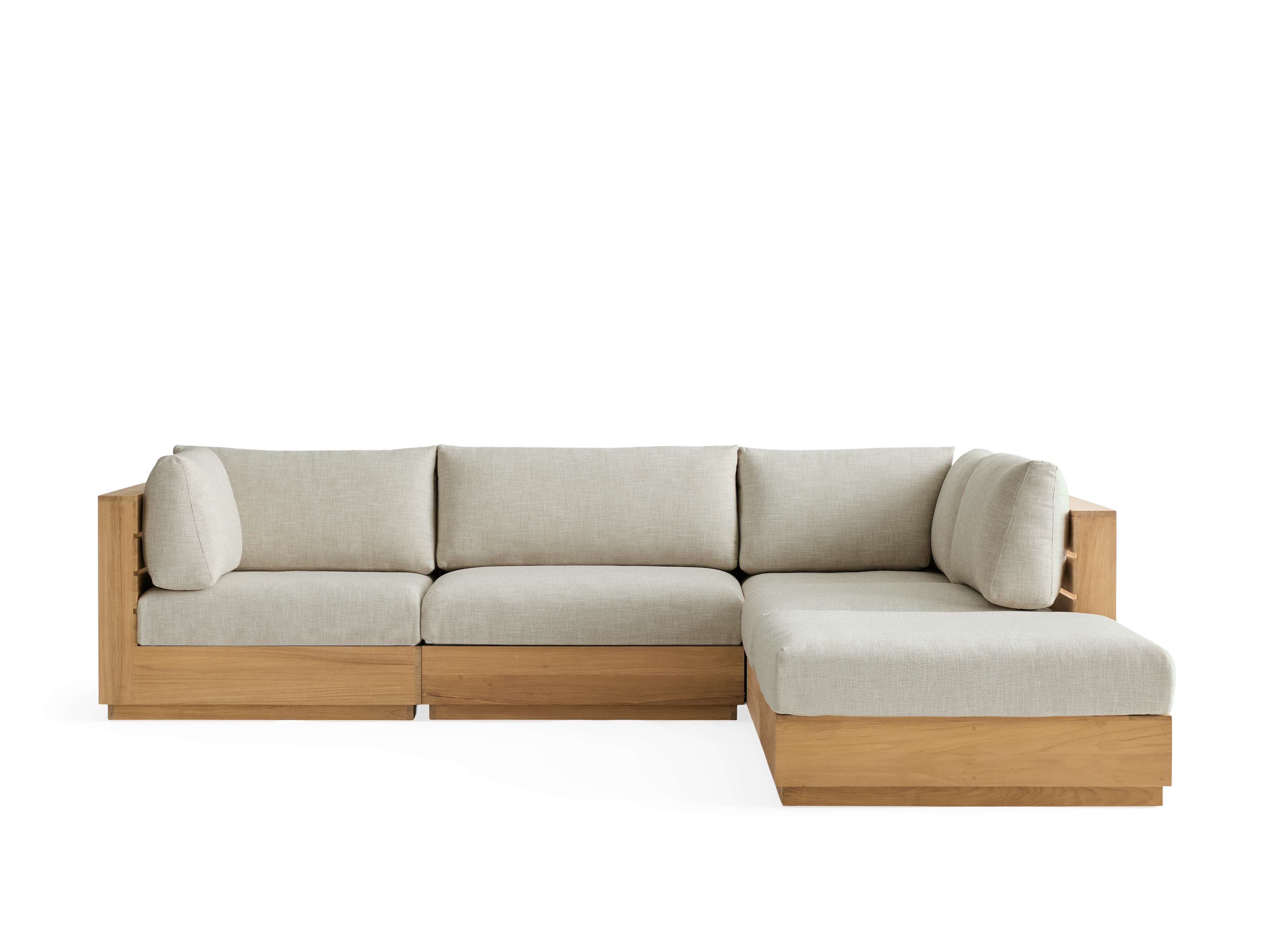 Bal Harbour Outdoor Teak Five-Piece Sectional - Thumbnail 3