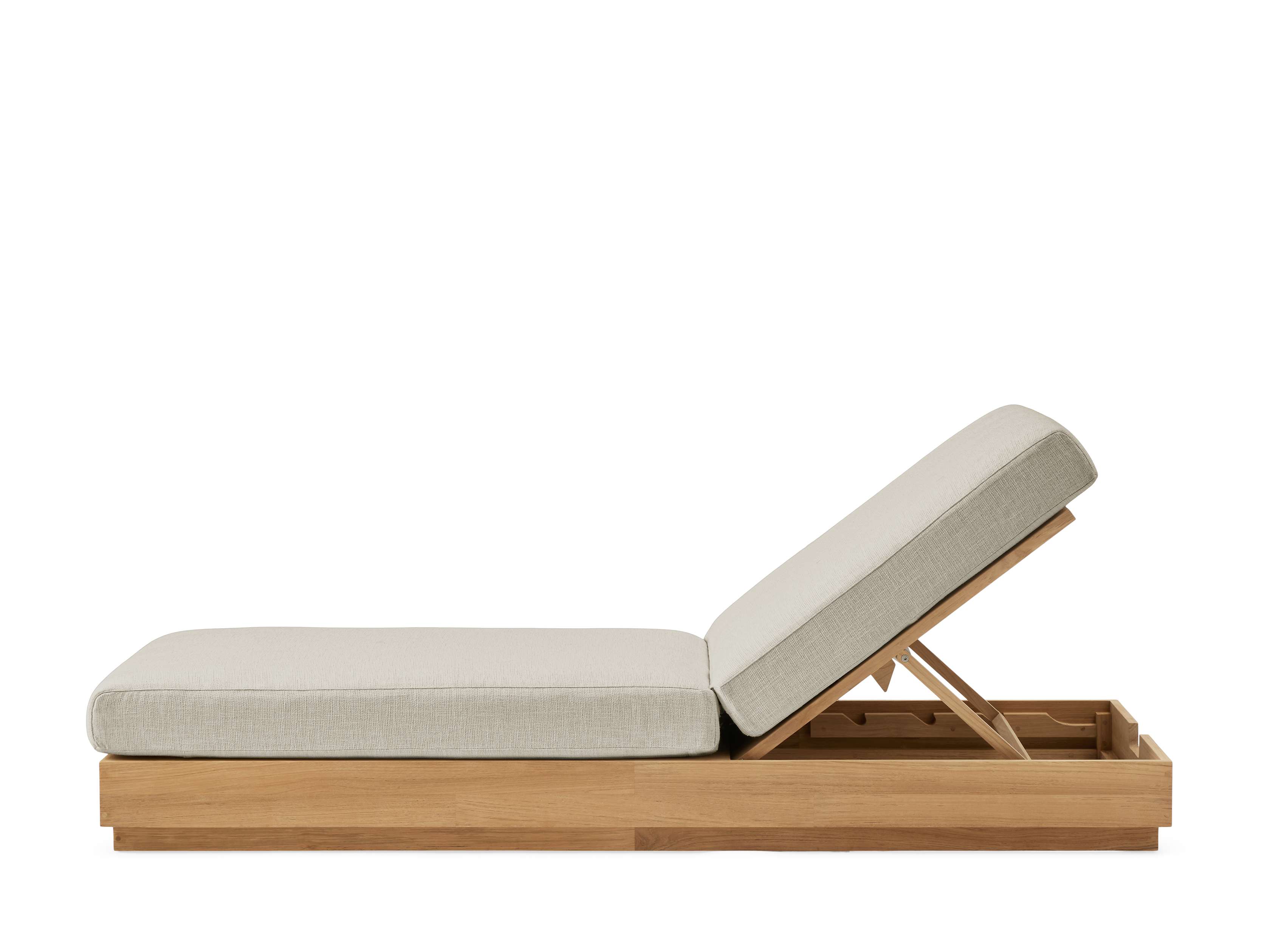 Bal Harbour Outdoor Teak Chaise - Thumbnail 3