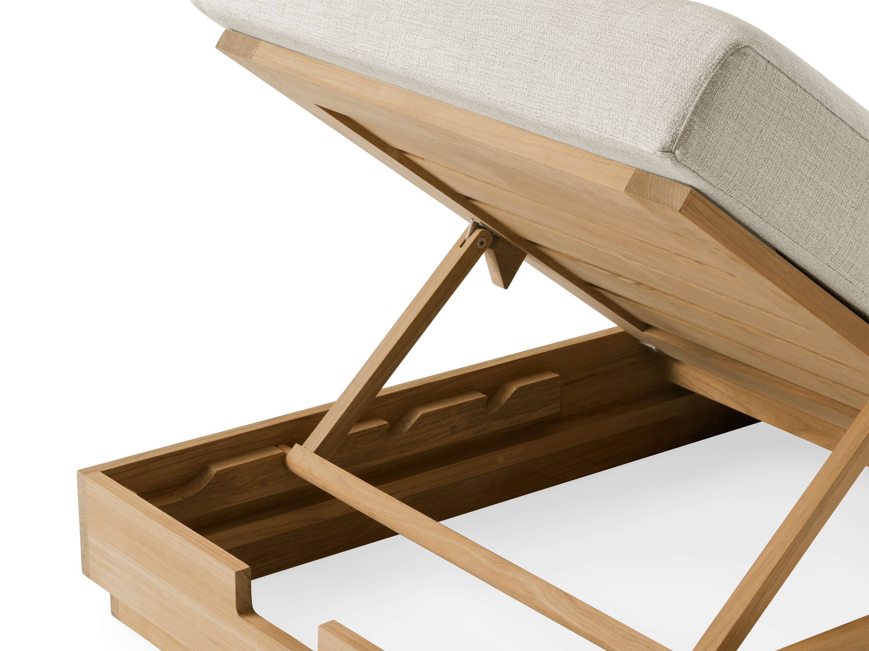 Bal Harbour Outdoor Teak Chaise - Thumbnail 5