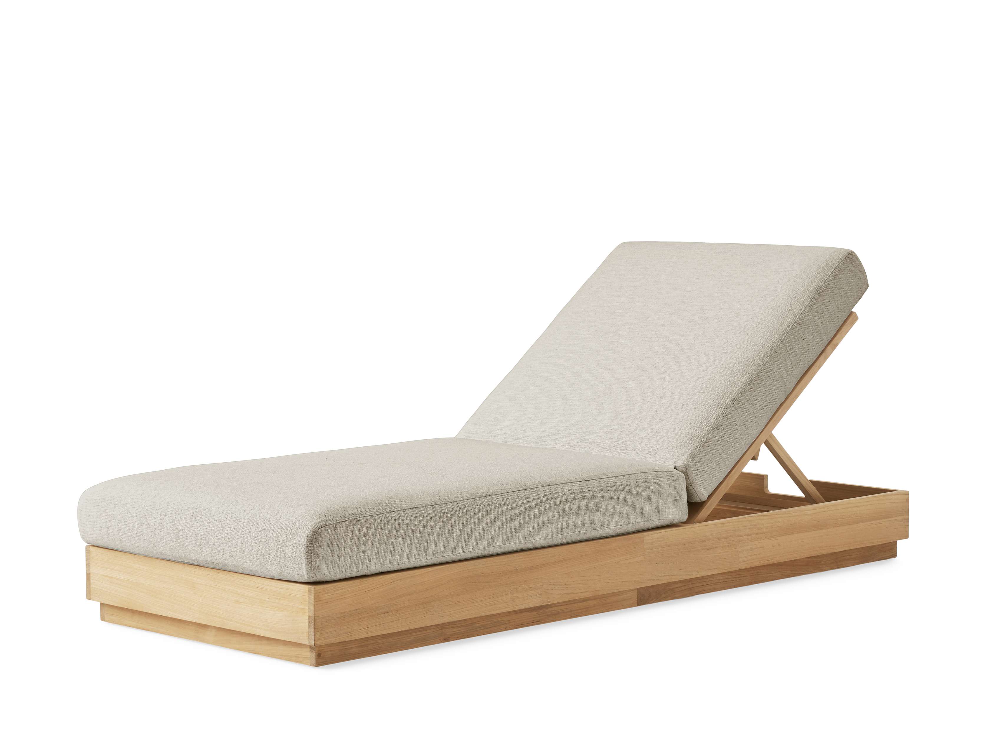 Bal Harbour Outdoor Teak Chaise - Thumbnail 2
