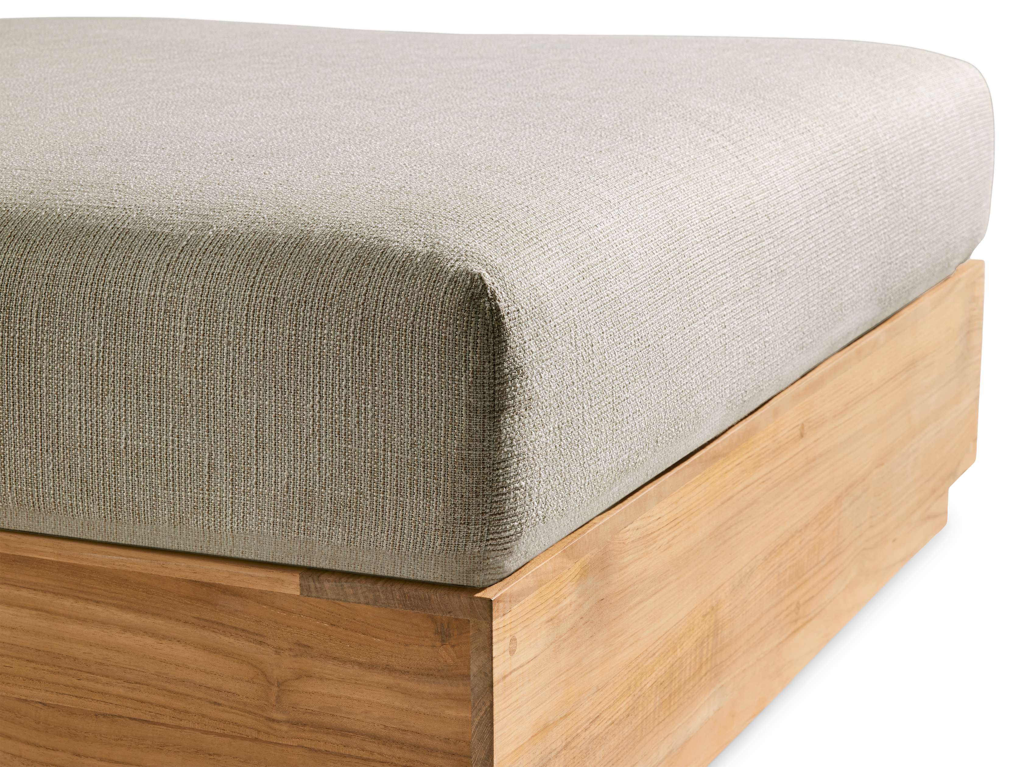 Bal Harbour Outdoor Teak Ottoman - Thumbnail 4