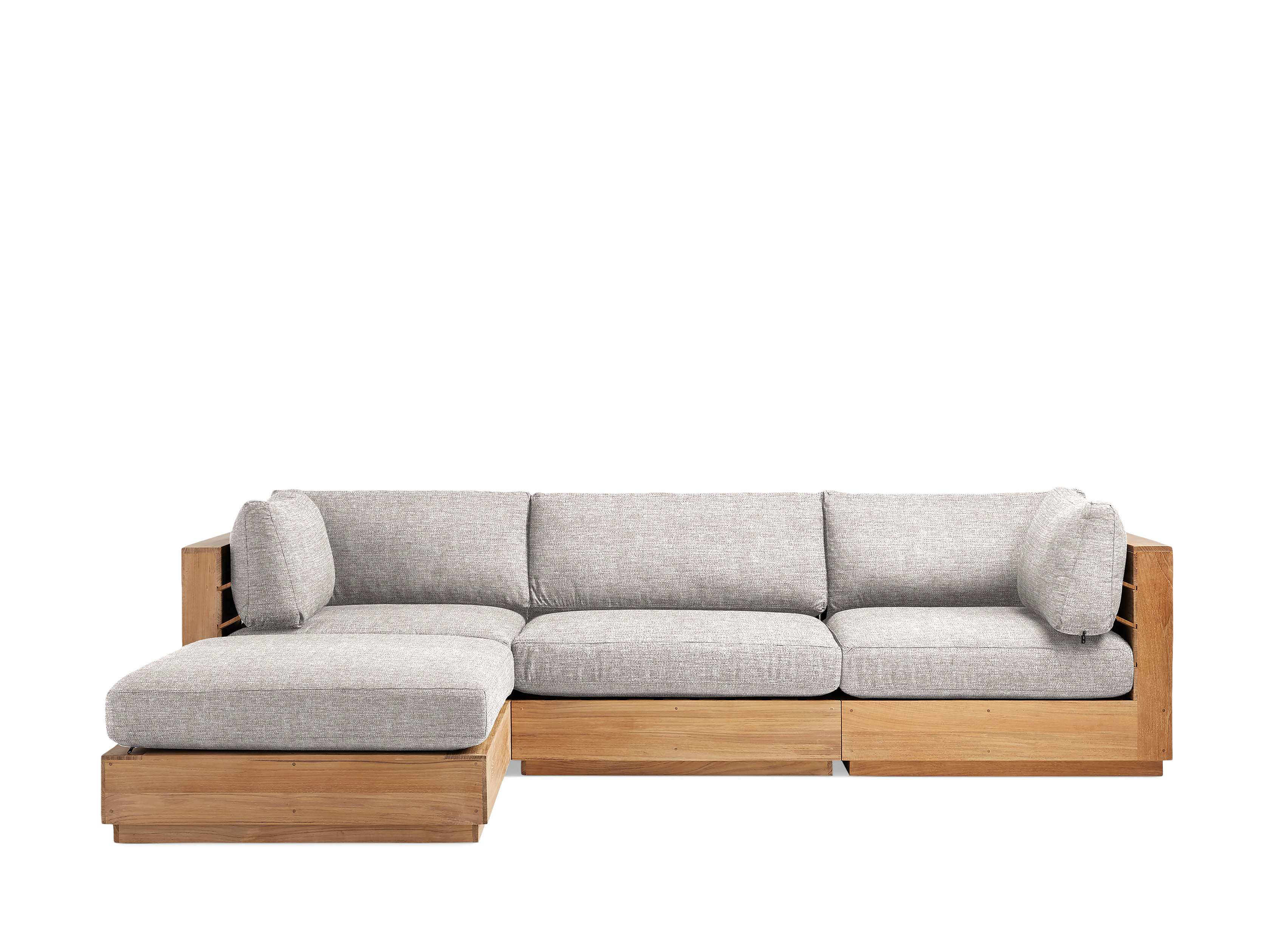 Bal Harbour Outdoor Teak Four-Piece Sectional