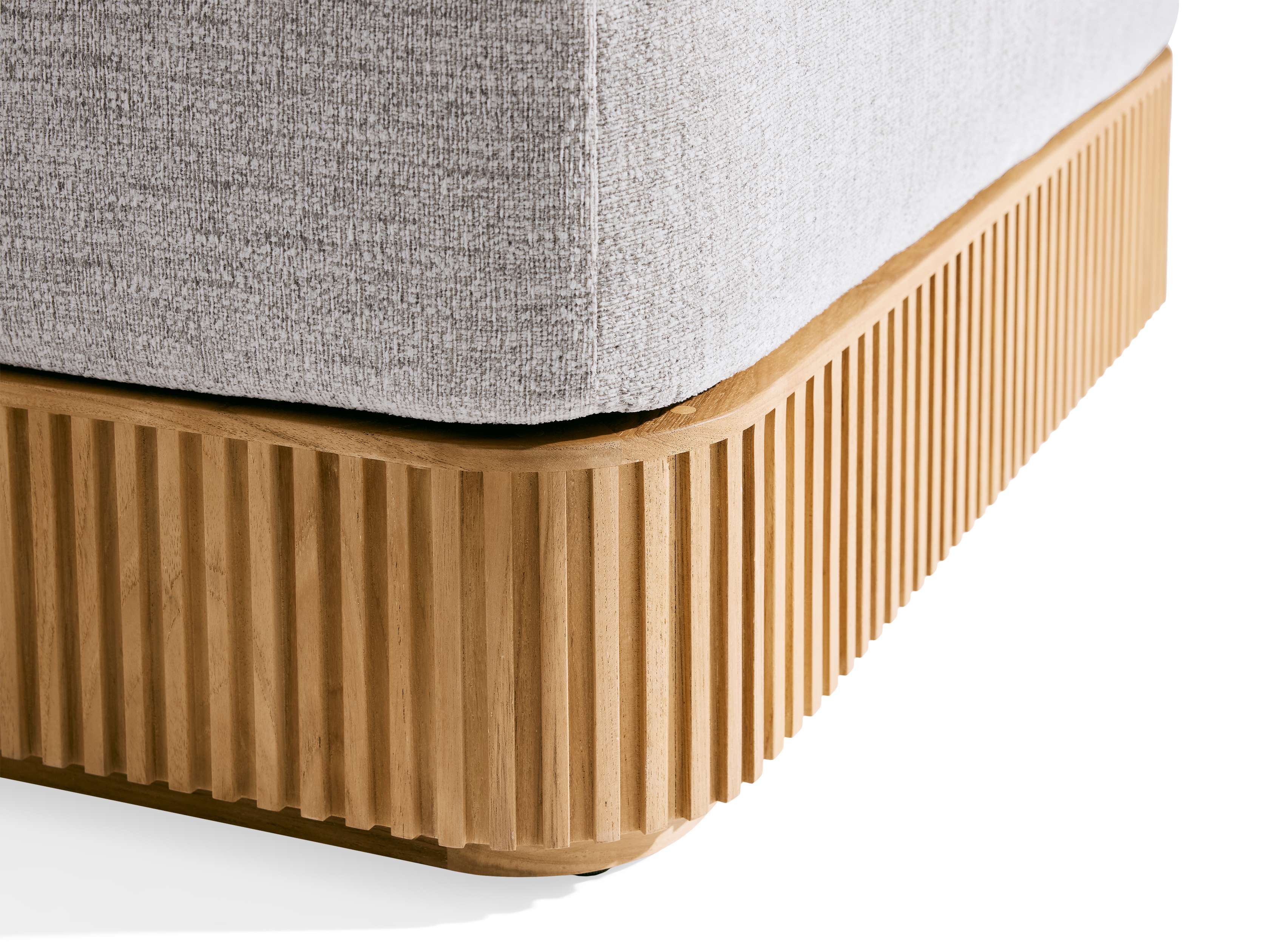 Beaumont Outdoor Teak Ottoman - Thumbnail 4