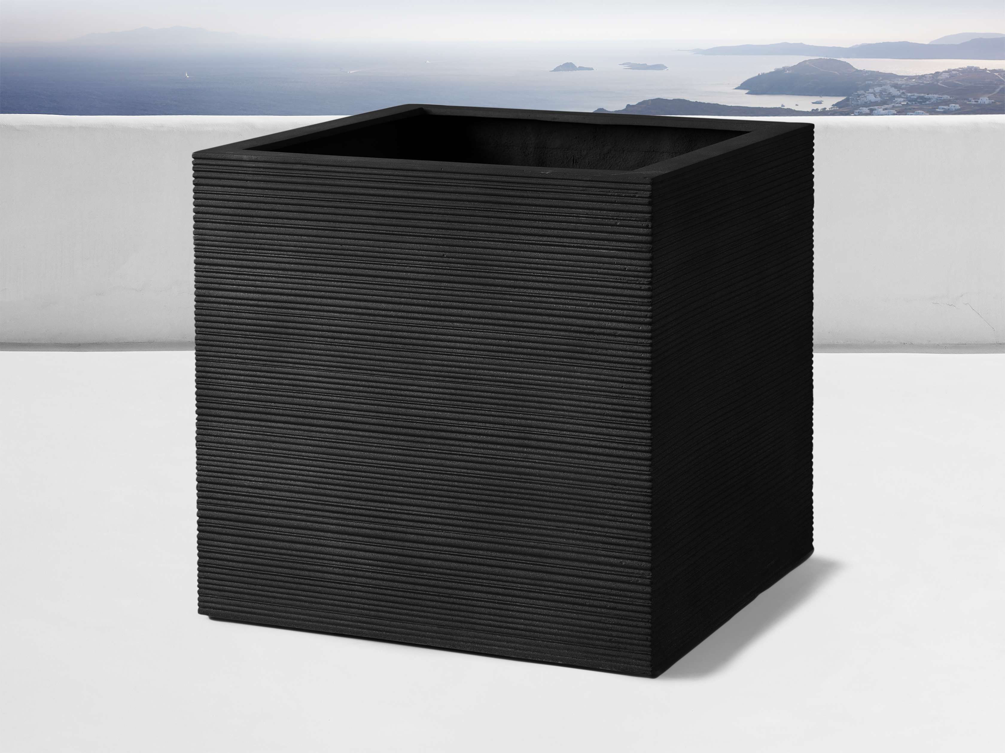 Cabo Outdoor Planter in Lead