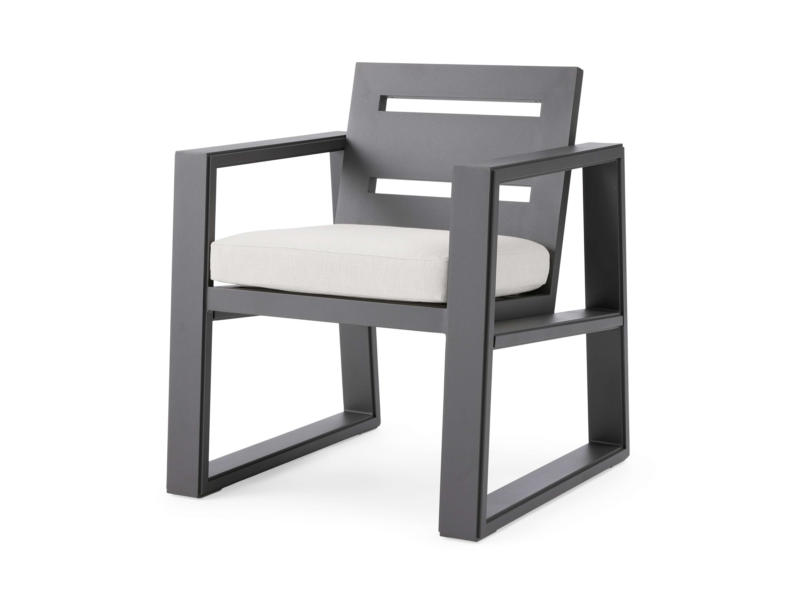 Canyon Outdoor Aluminum Dining Arm Chair - Thumbnail 2