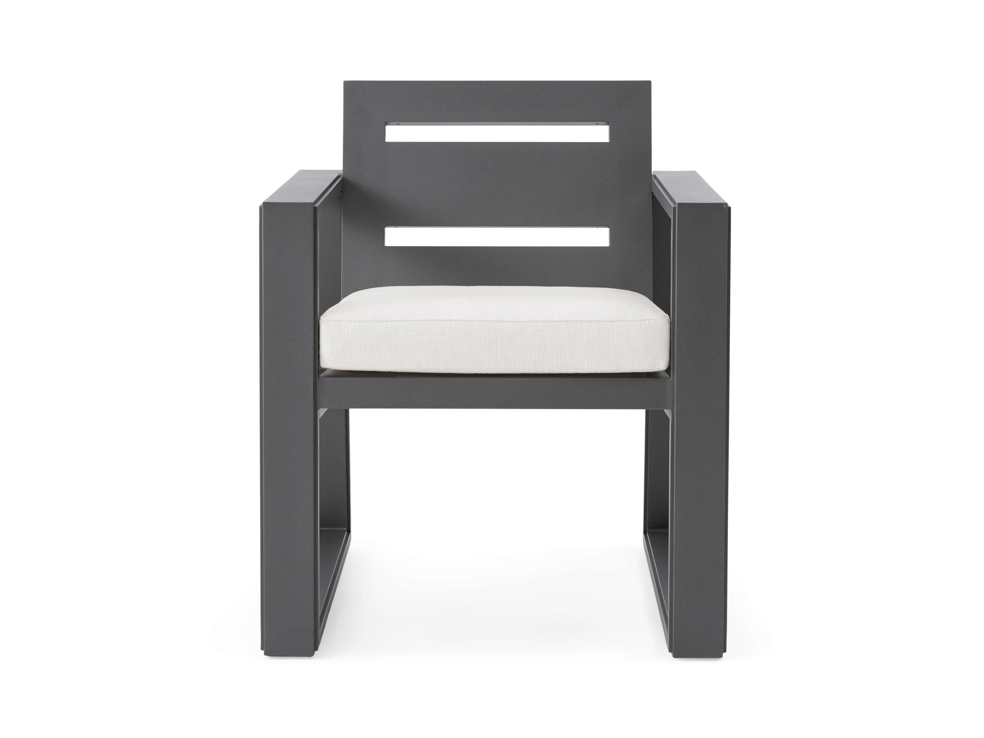 Canyon Outdoor Aluminum Dining Arm Chair - Thumbnail 4