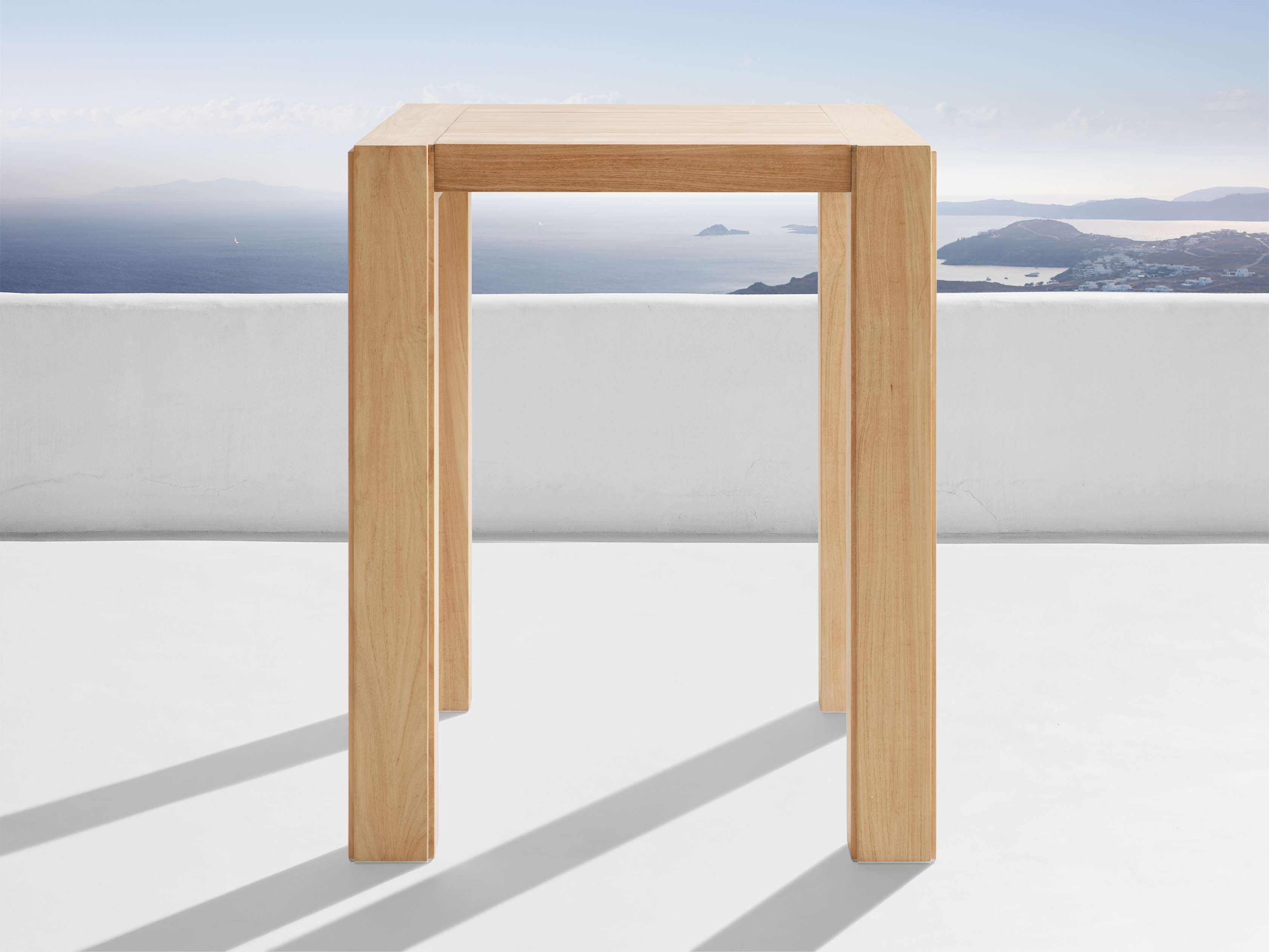 Canyon Outdoor Teak Bar Table - Thumbnail 2
