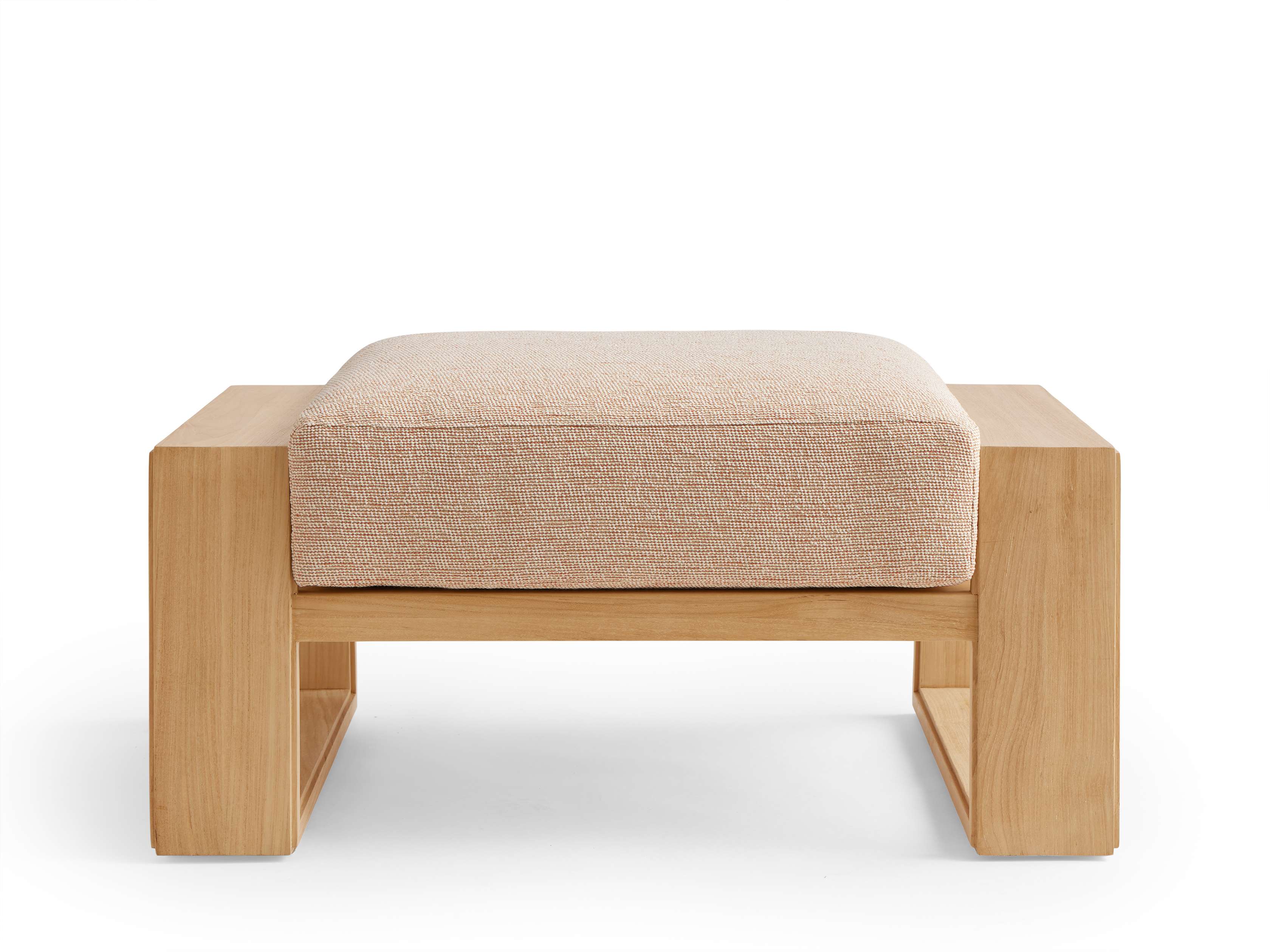 Canyon Outdoor Teak Ottoman - Thumbnail 3