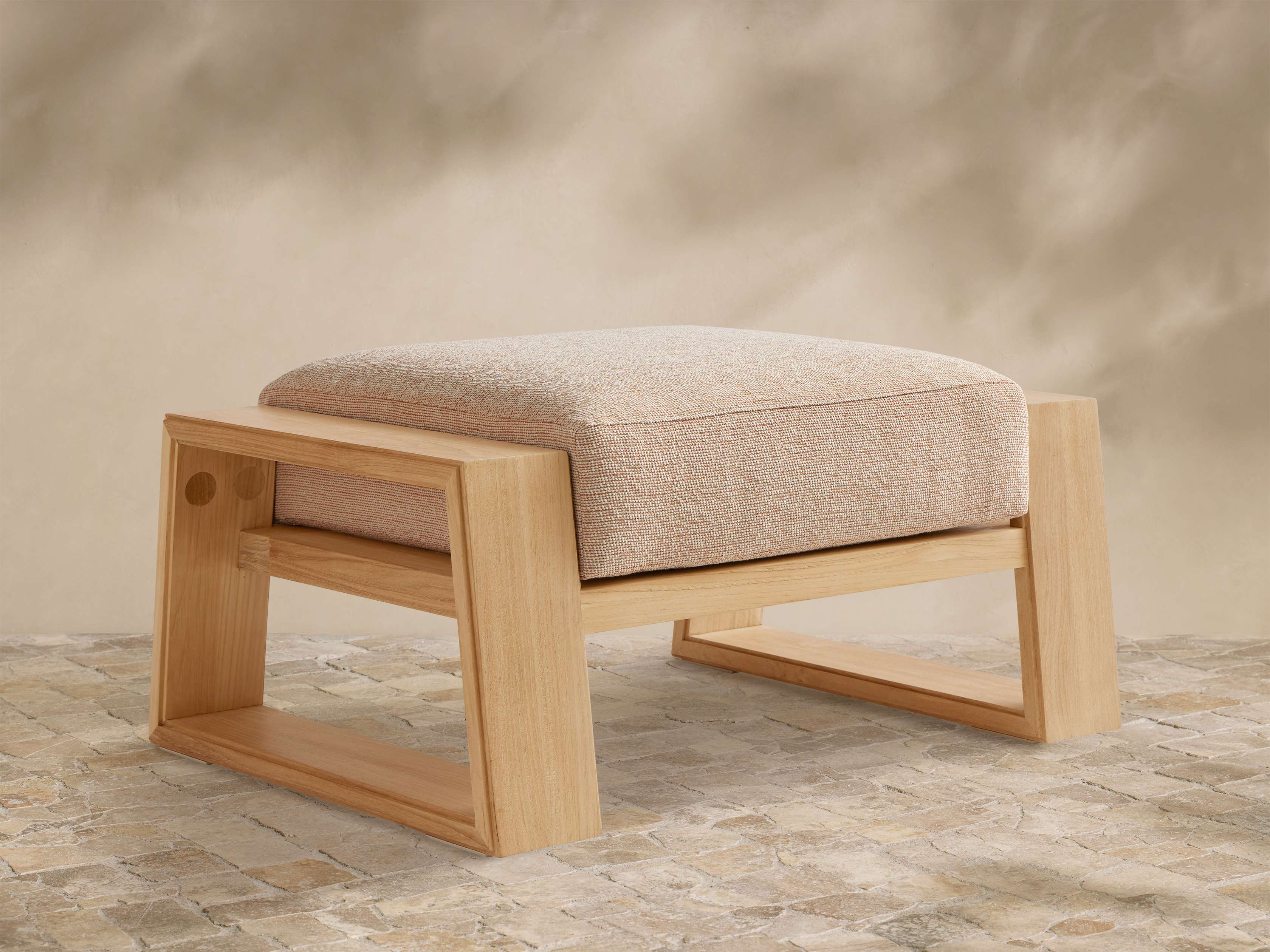 Arhaus Canyon Ottoman - Thumbnail 3