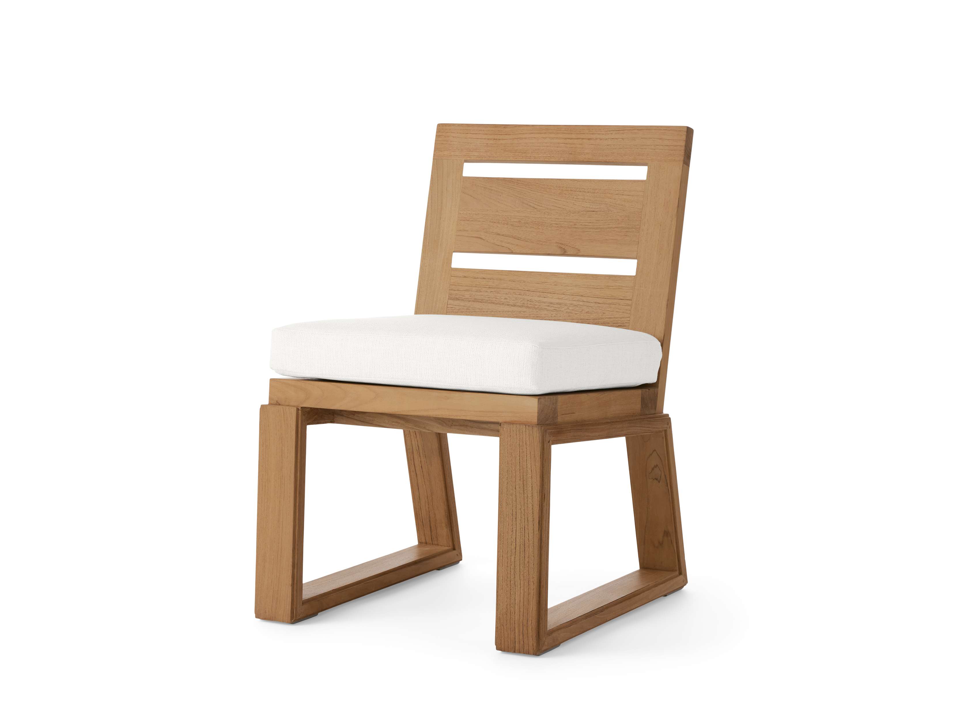 Canyon Outdoor Teak Dining Side Chair - Thumbnail 4