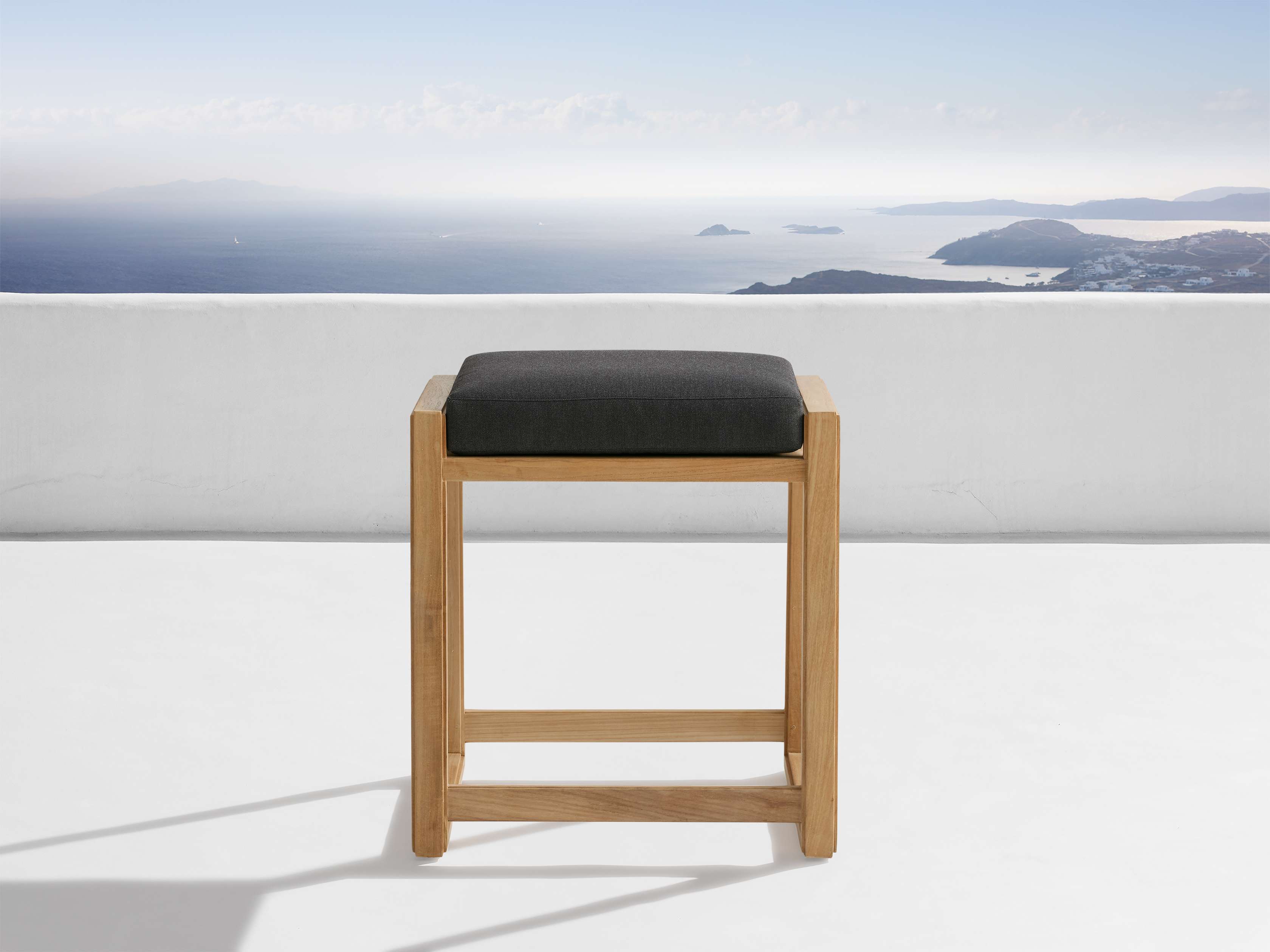 Canyon Outdoor Teak Backless Counter Stool