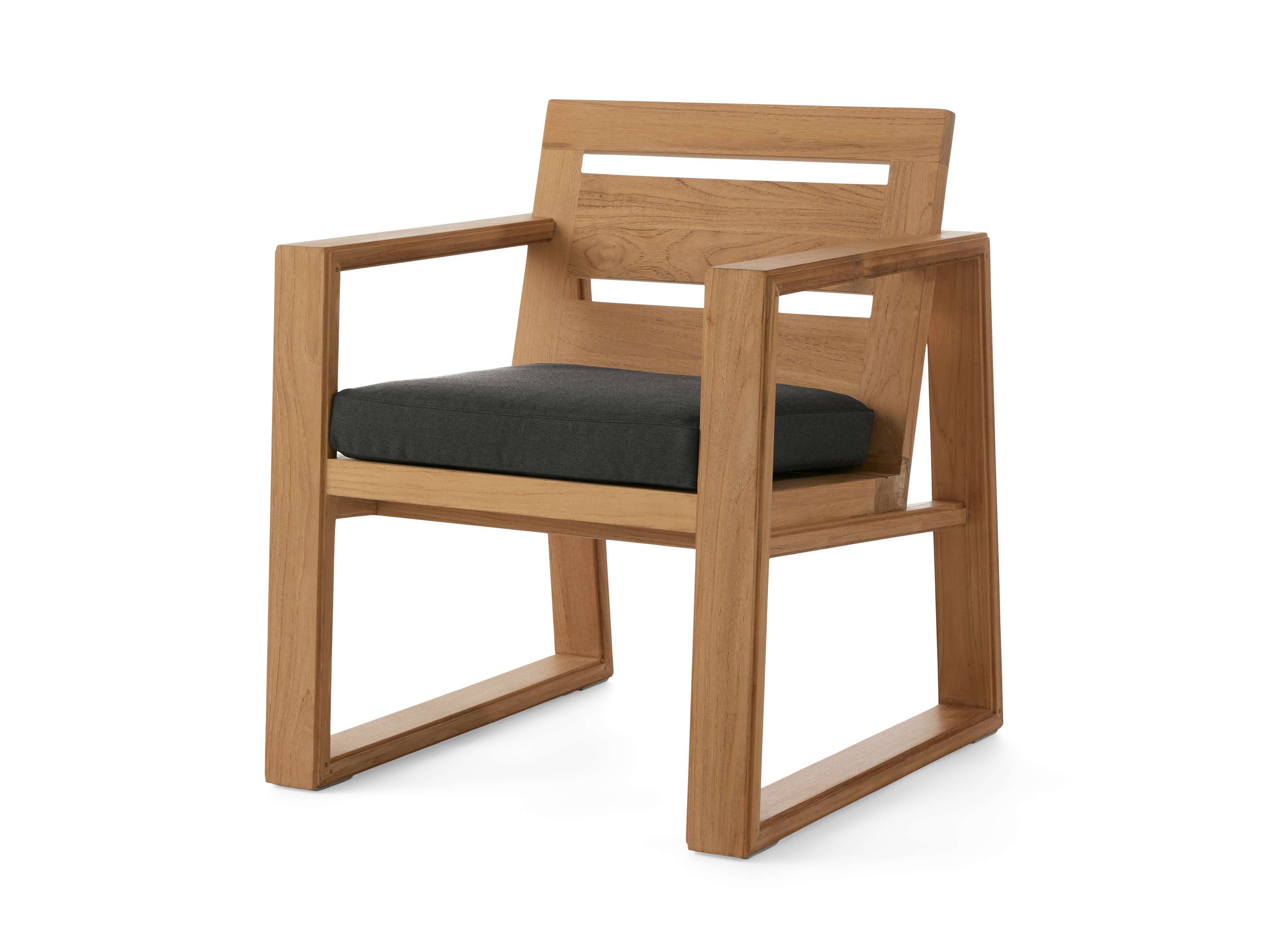 Canyon Outdoor Teak Dining Arm Chair - Thumbnail 4