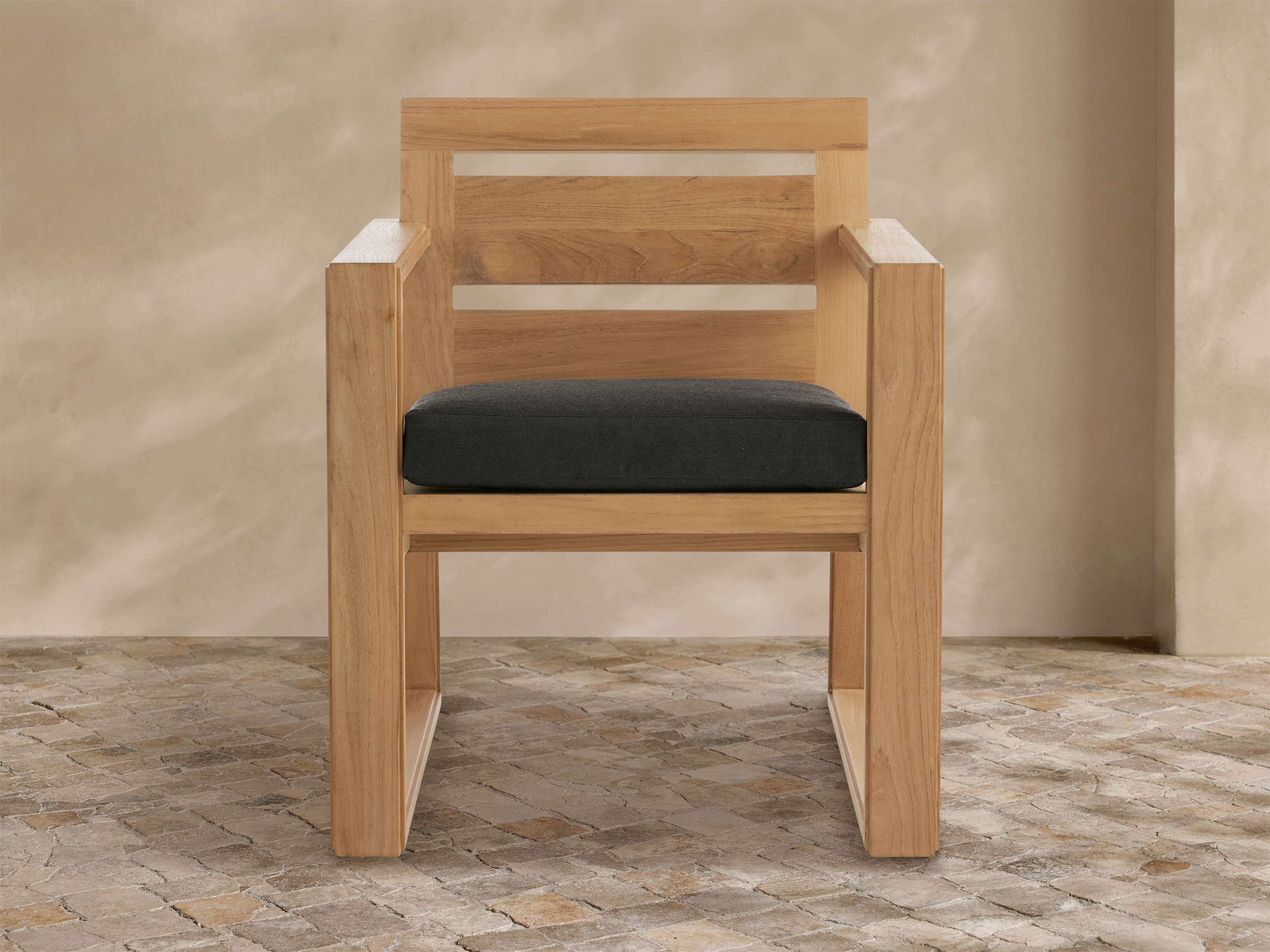 Canyon Outdoor Teak Dining Arm Chair - Thumbnail 5