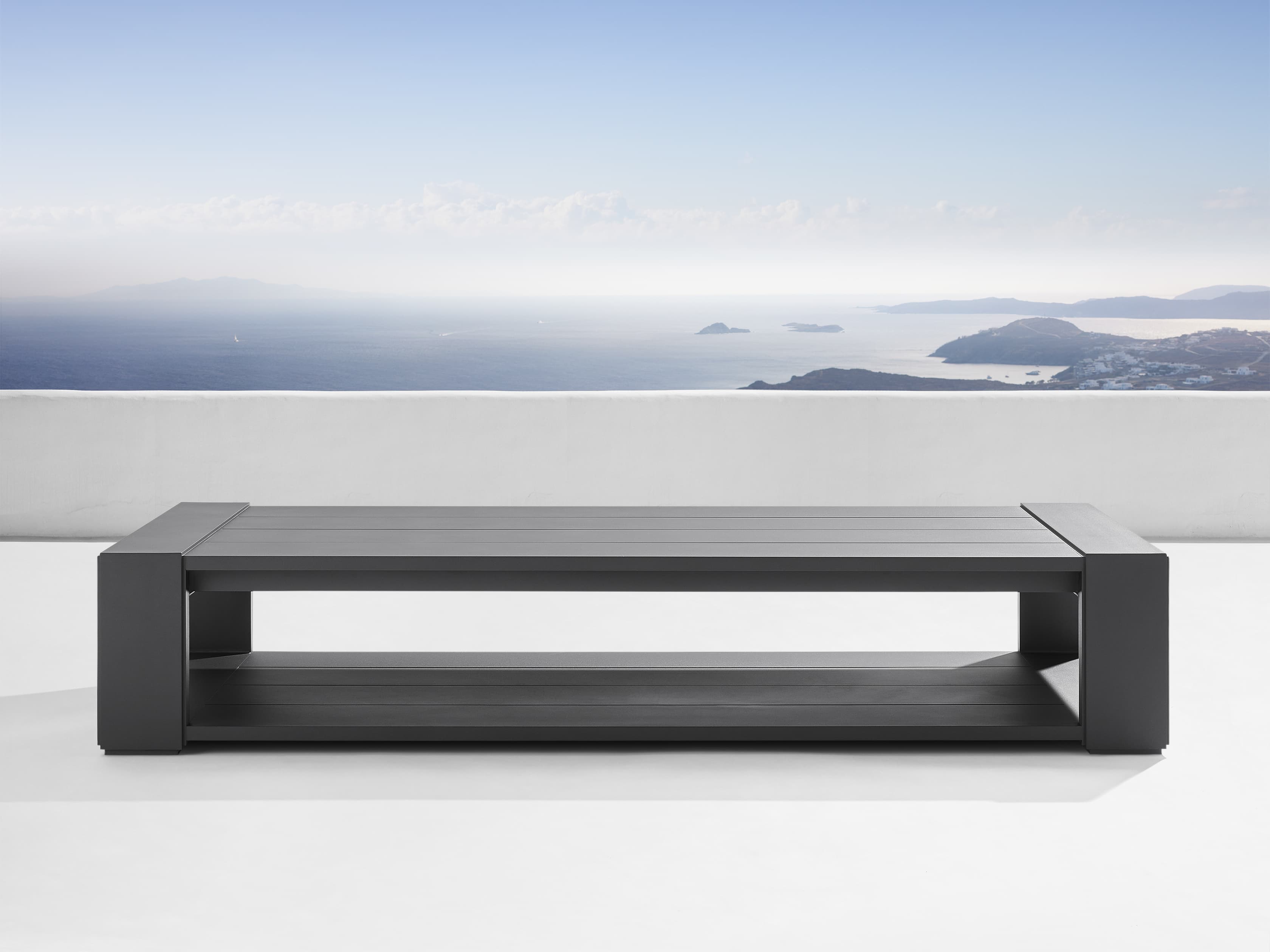 Canyon Outdoor Aluminum Coffee Table - Thumbnail 2
