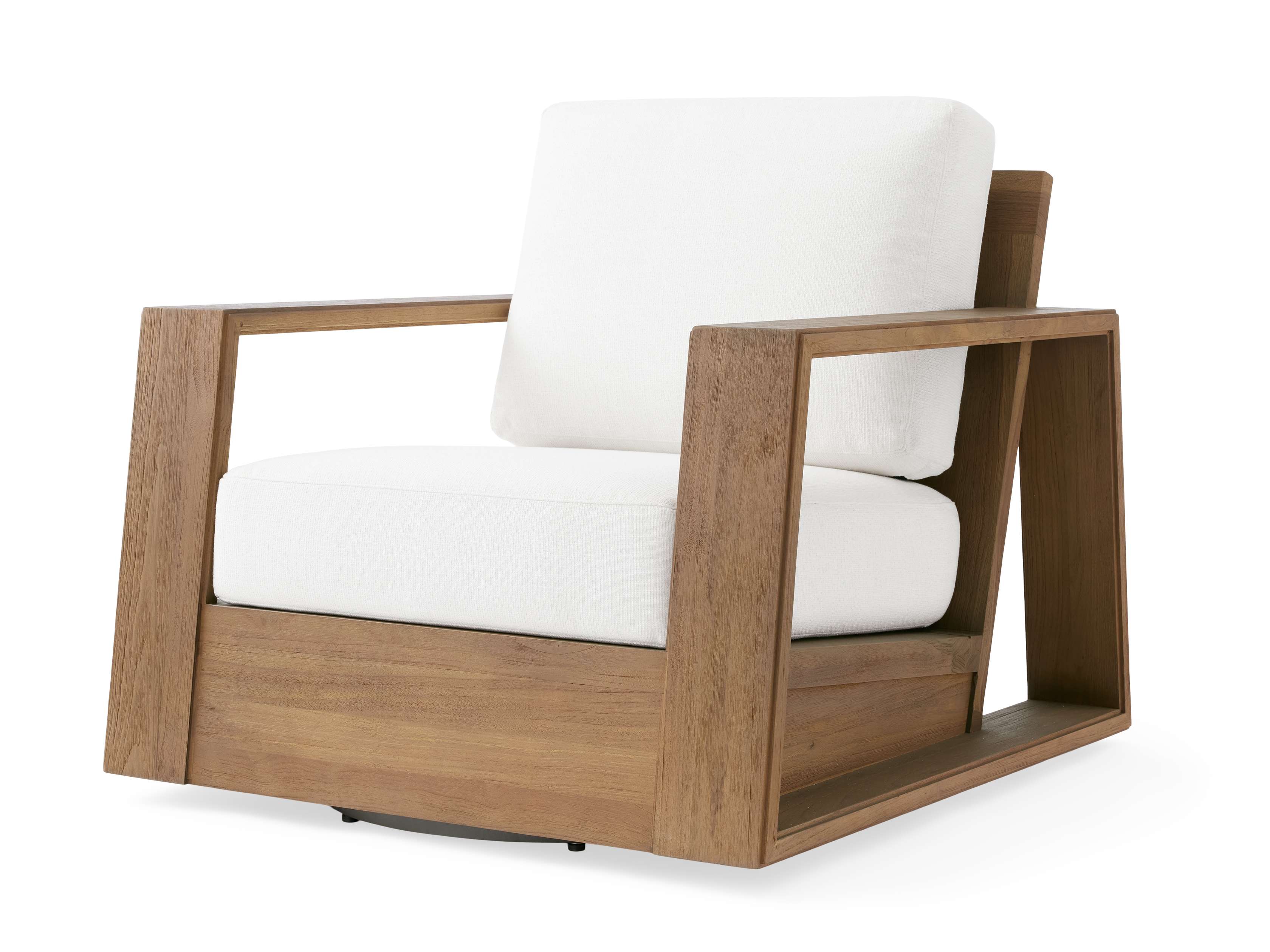 Canyon Outdoor Teak Swivel Chair - Thumbnail 4